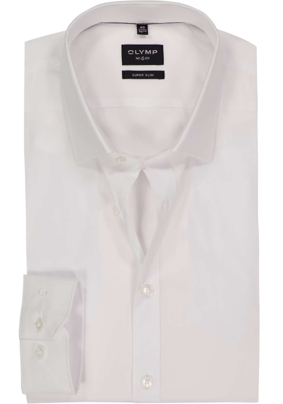 OLYMP No. Six super slim fit overhemd, wit (met extra tailleringsnaden)  OLYMP No. Six super slim fit overhemd, wit (met extra tailleringsnaden)