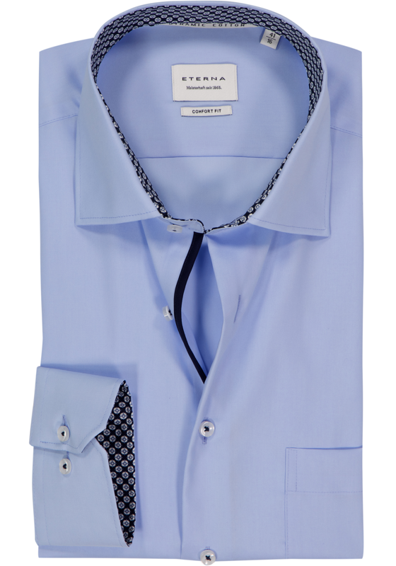 ETERNA comfort fit overhemd, popeline, lichtblauw ETERNA comfort fit overhemd, popeline, lichtblauw