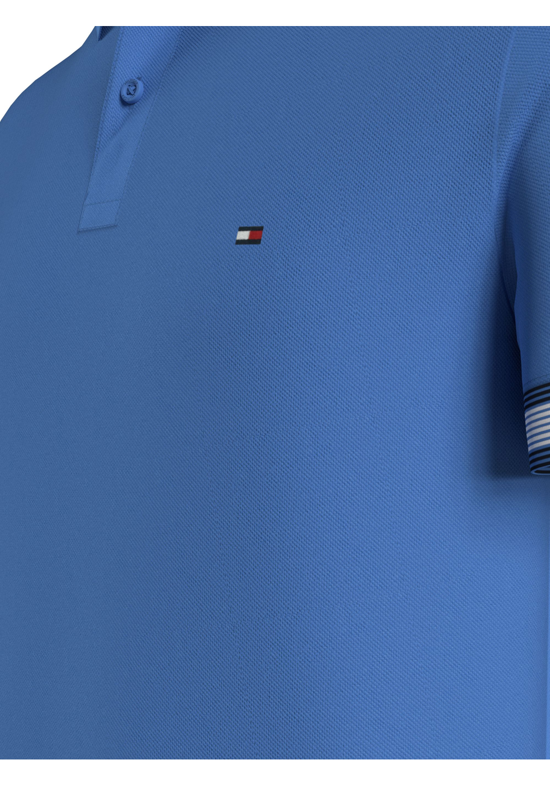 image_6_MW0MW34780C30_D3_C4101wid2000amphei2000ampop_usm1710 Tommy Hilfiger Flag Cuff Slim Polo, heren poloshirt, middenblauw