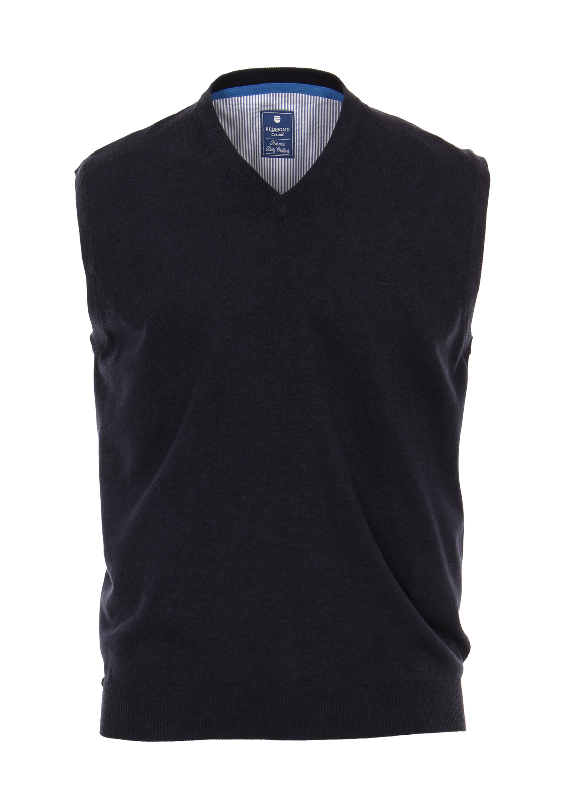 1-4049807002646-redmond-spencer_HR Redmond heren spencer katoen, V-hals, marine blauw