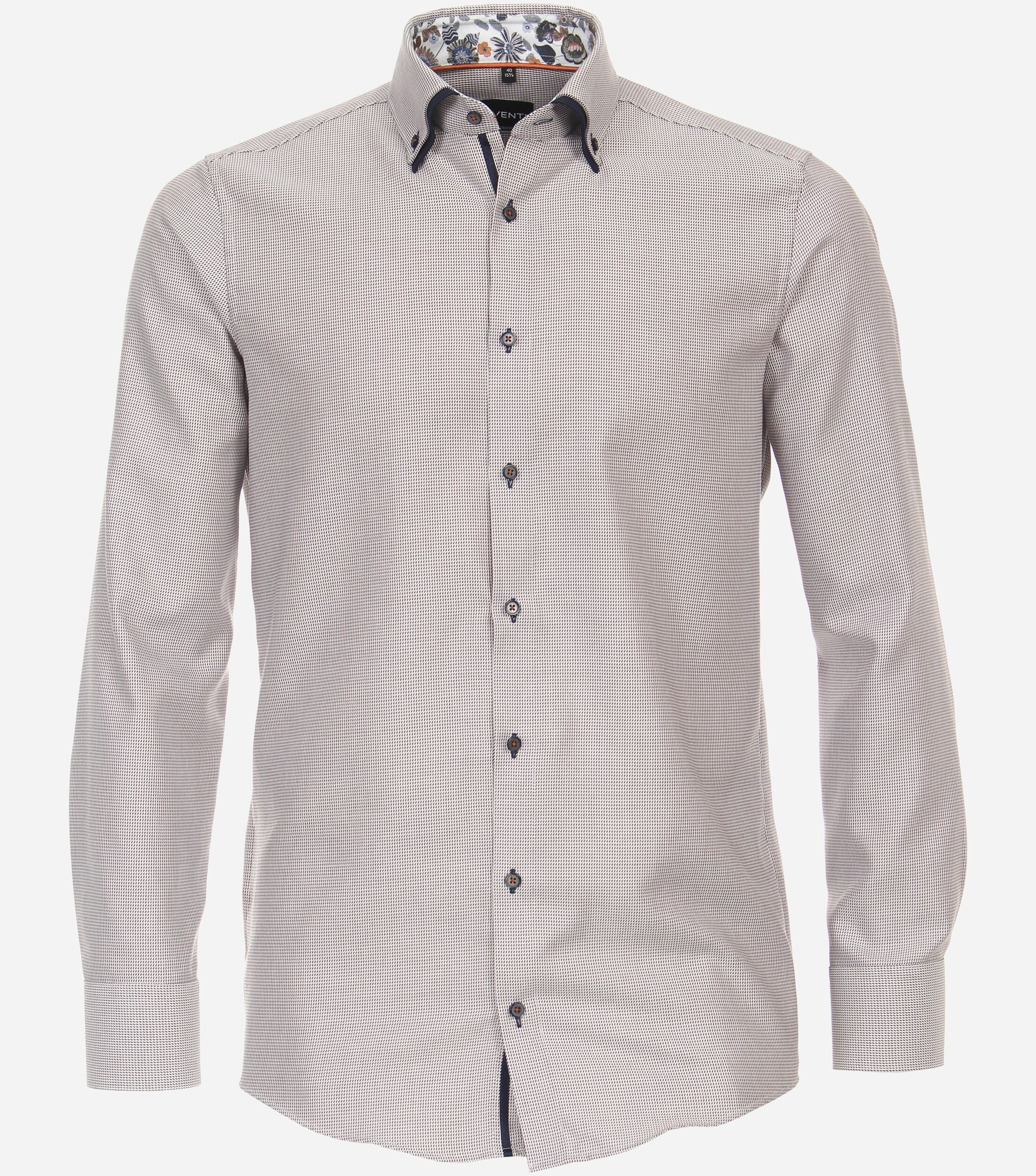 VENTI modern fit overhemd, twill, oranje