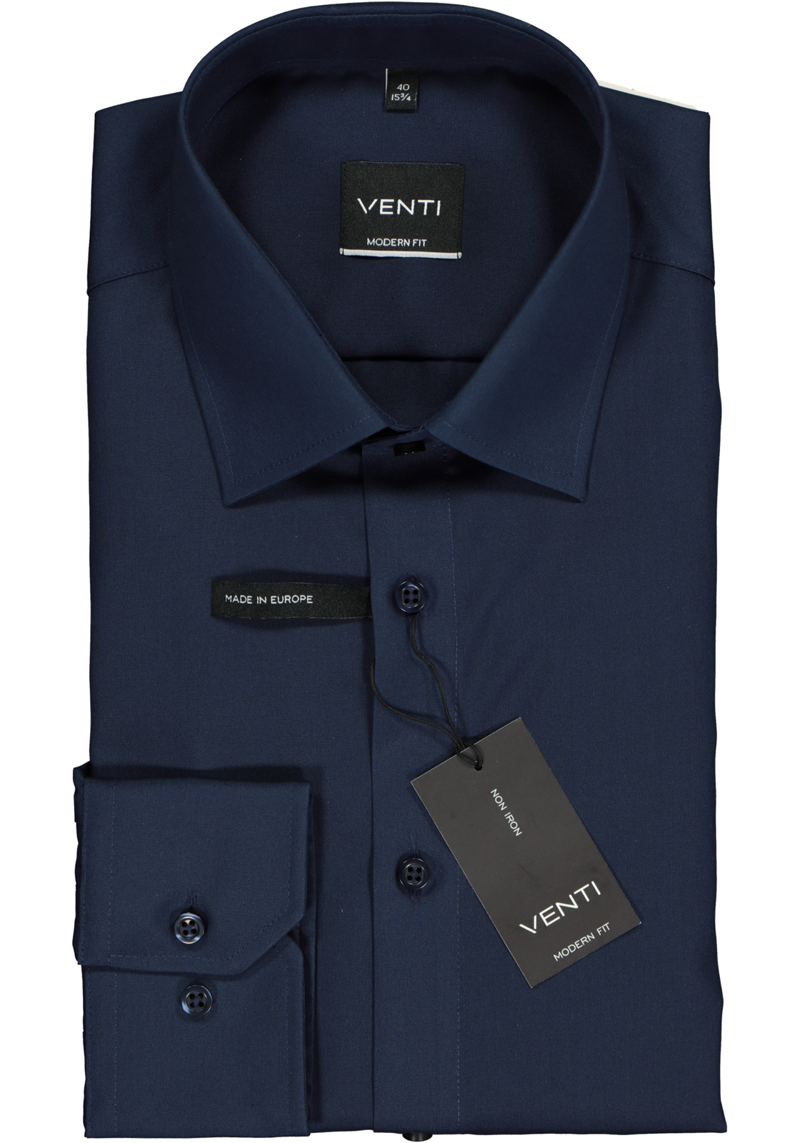 2-4060031262996_venti-overhemd_HR VENTI modern fit overhemd, marine blauw