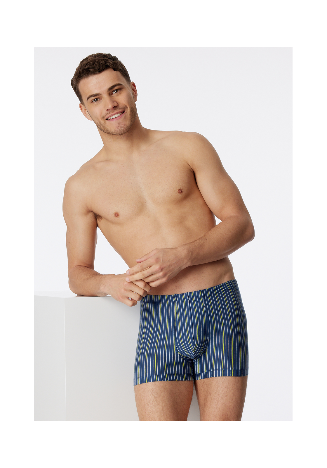 image_8_180499-801_4_1280x1280 SCHIESSER 95/5 boxer (1-pack), heren short biologisch katoen strepen admiraal