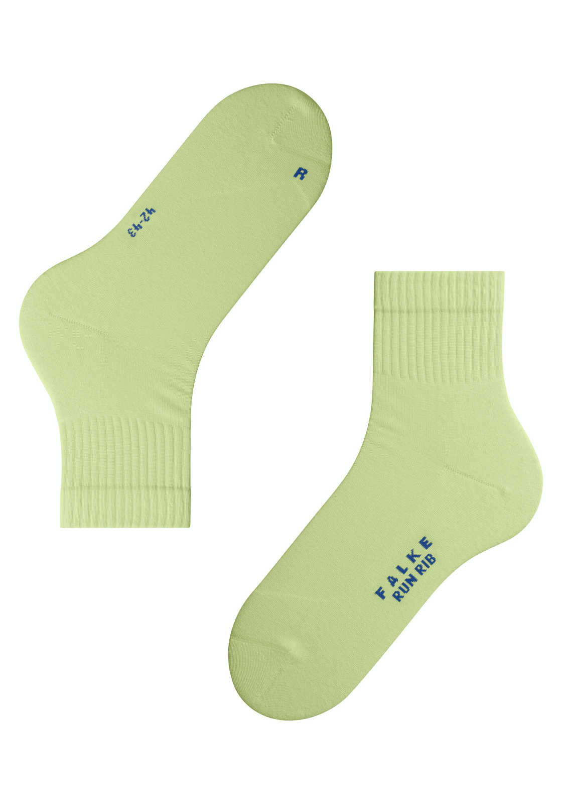FALKE Run Rib unisex sokken kort, limegroen (lemon) FALKE Run Rib unisex sokken kort, limegroen (lemon)