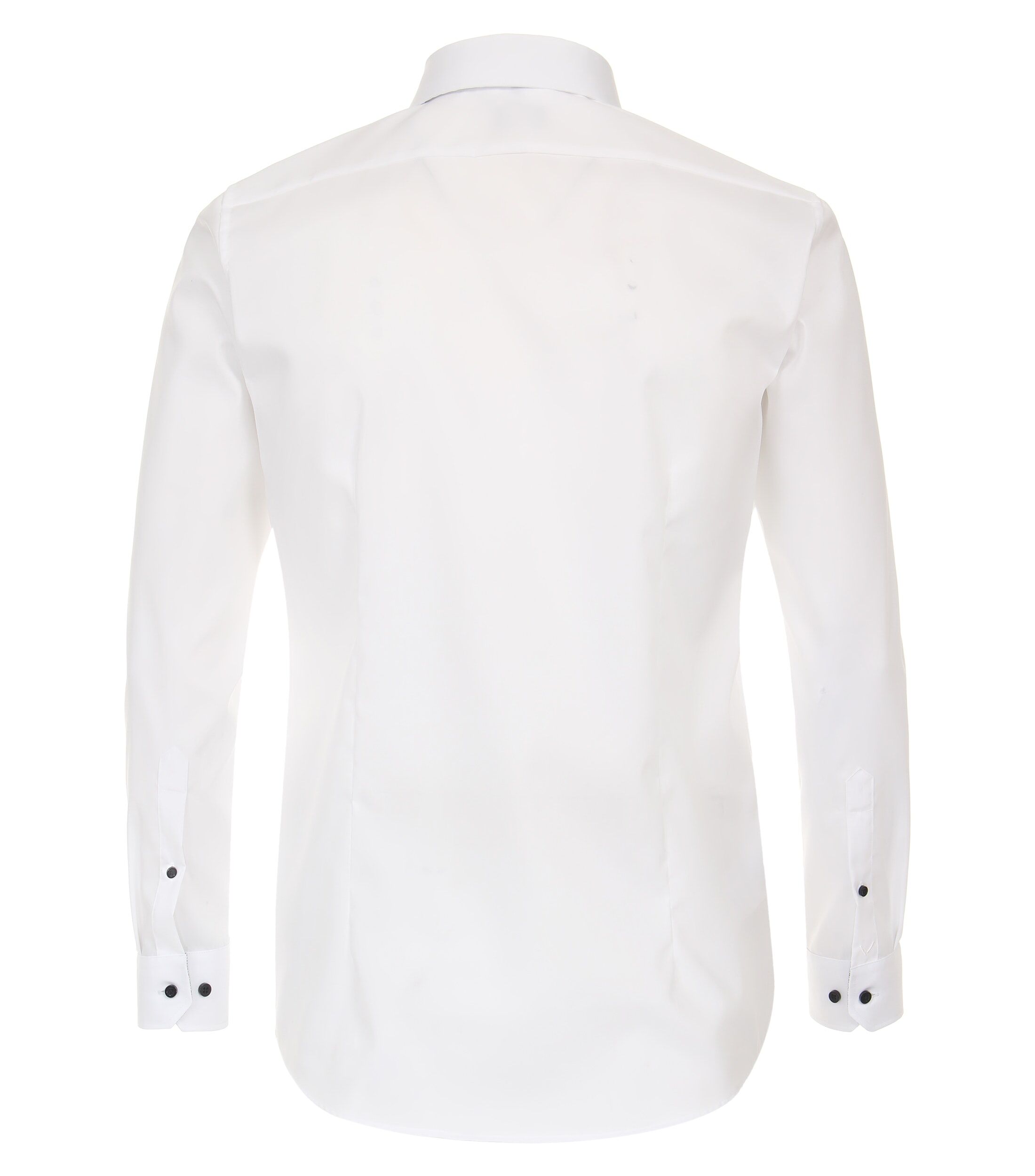 VENTI body fit overhemd, mouwlengte 7, popeline, wit