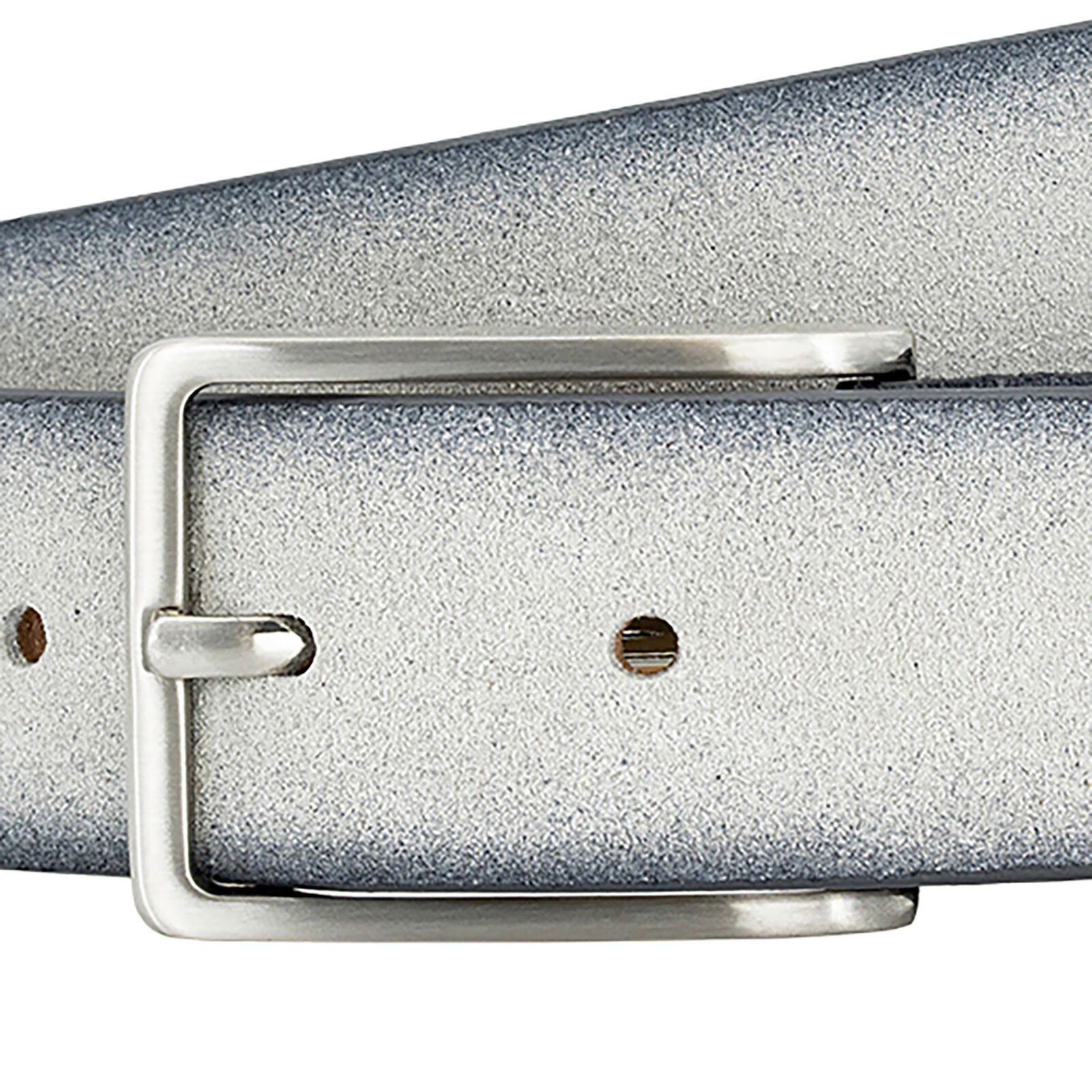 LINDENMANN leren heren riem, grijs