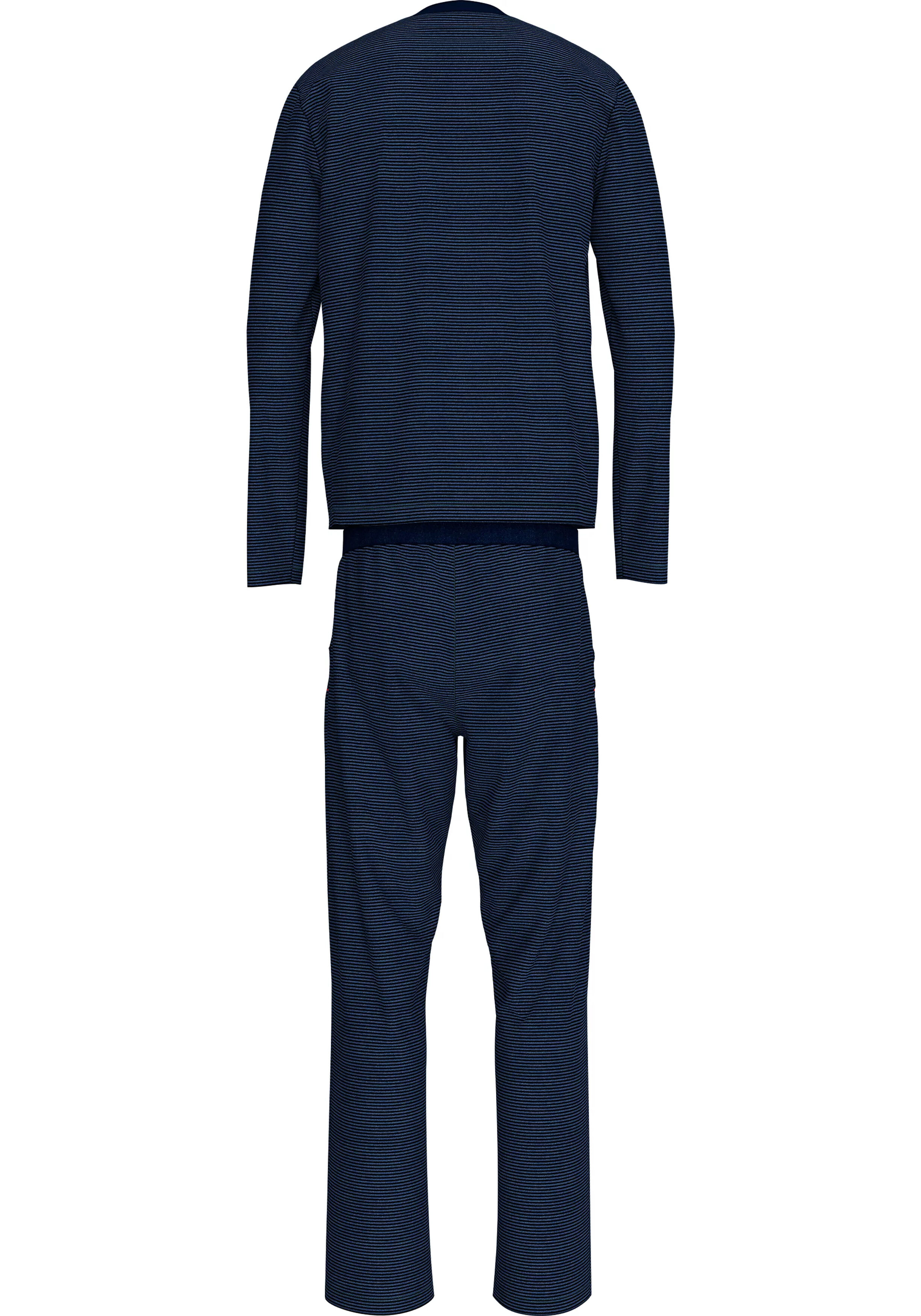 Tommy Hilfiger heren pyjama set, donkerblauw fijn gestreept