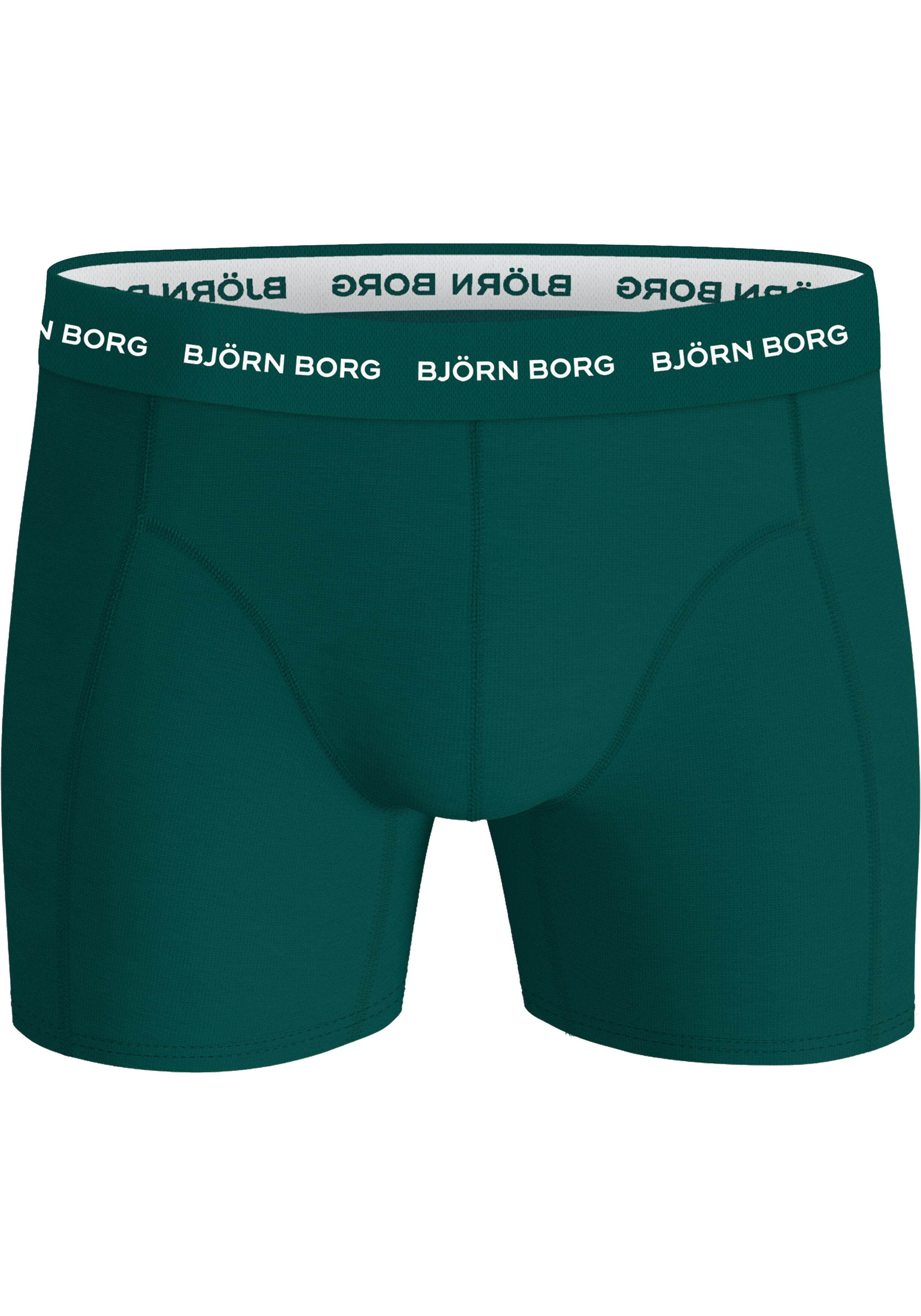 Bjorn Borg Cotton Stretch boxers, heren boxers normale lengte (7-pack), zwart, blauw, navy blauw, print, groen, groen, zwart