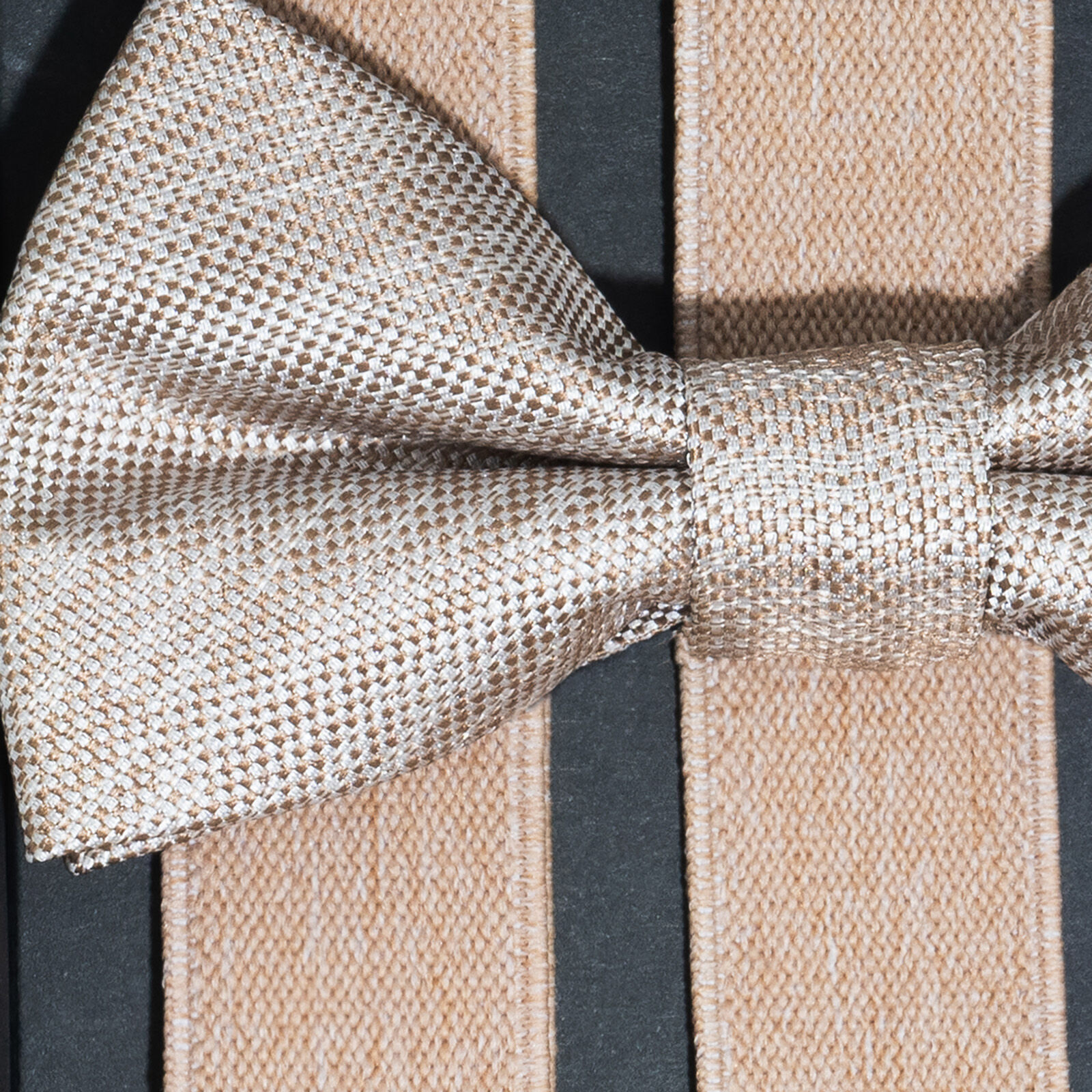 LINDENMANN heren bretels Y-vorm met strikje, beige