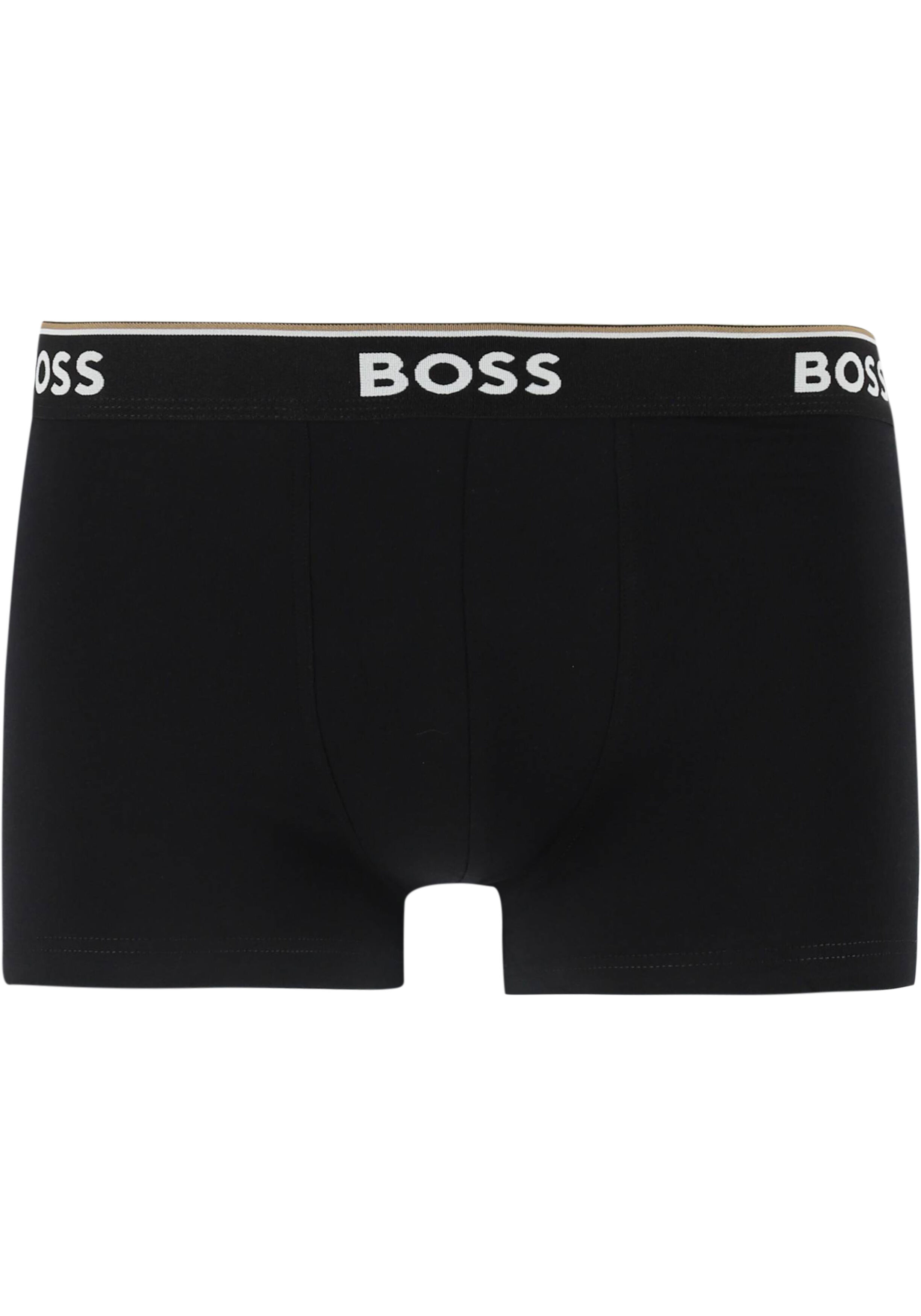 HUGO BOSS Power trunks (3-pack), heren boxers kort, zwart en zwart met beige dessin