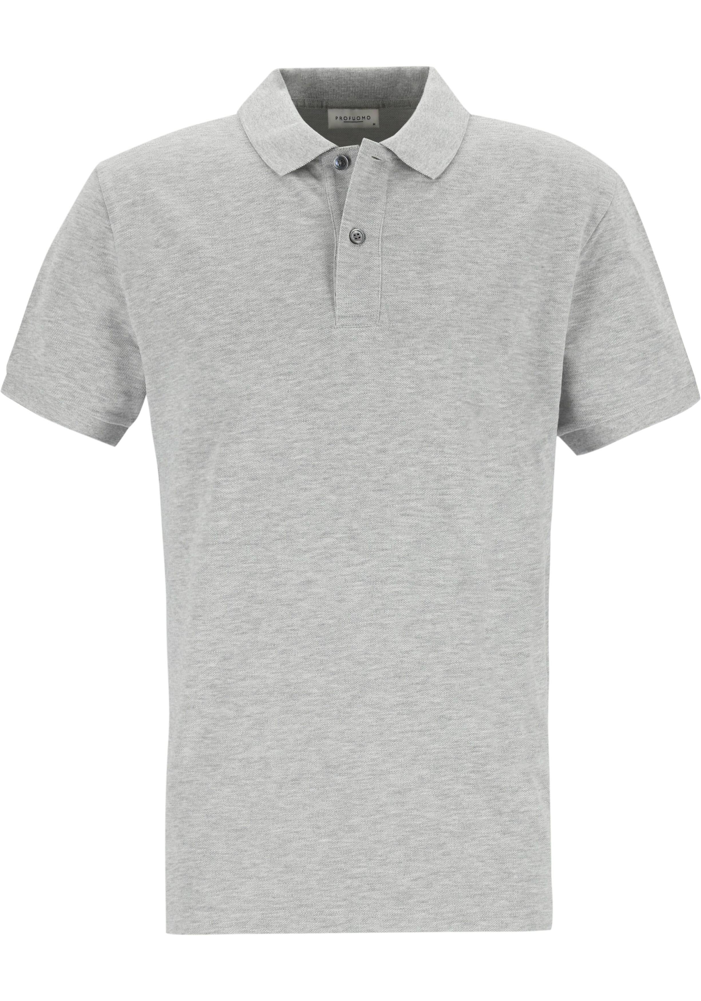 Profuomo slim fit heren polo, grijs