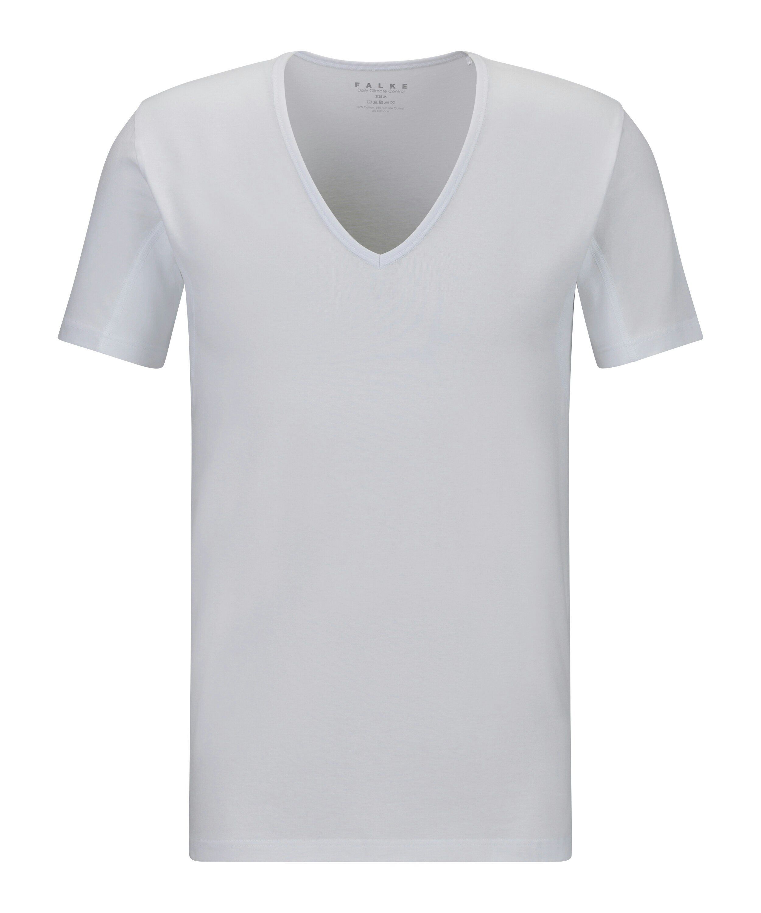 FALKE heren T-shirt Daily Climate Control, korte mouw, wit (white)
