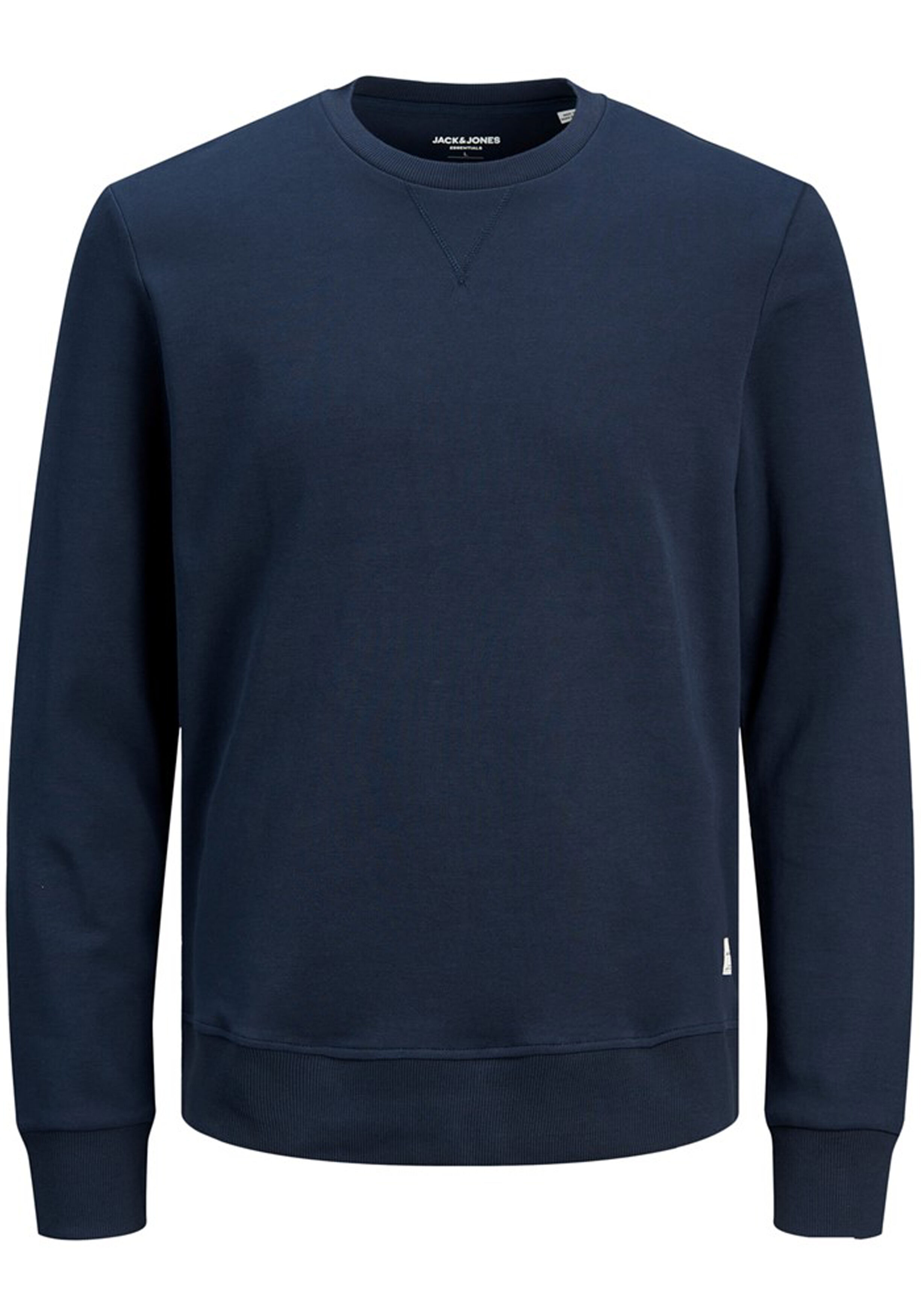 JACK & JONES sweatshirt katoen, O-hals, donkerblauw