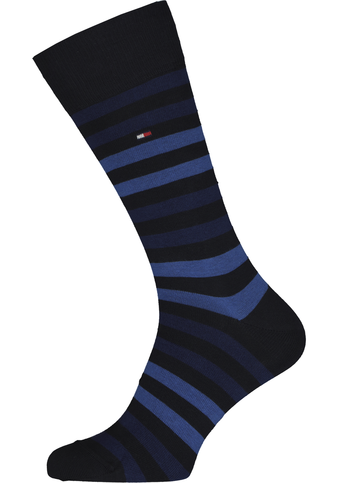 9-8718824413310_sok_HR Tommy Hilfiger Duo Stripe Socks (2-pack), herensokken katoen, gestreept en uni, blauw