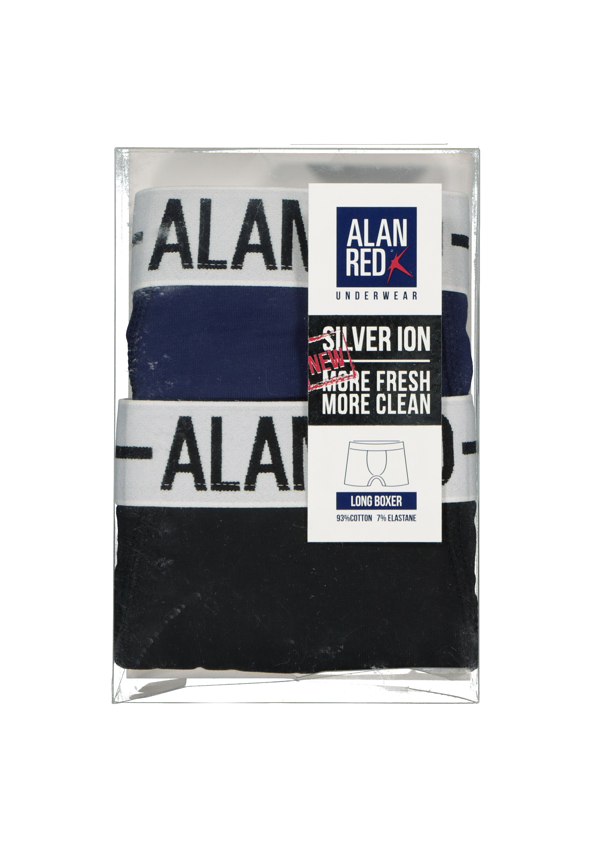 ALAN RED boxershorts (2-pack), zwart / blauw