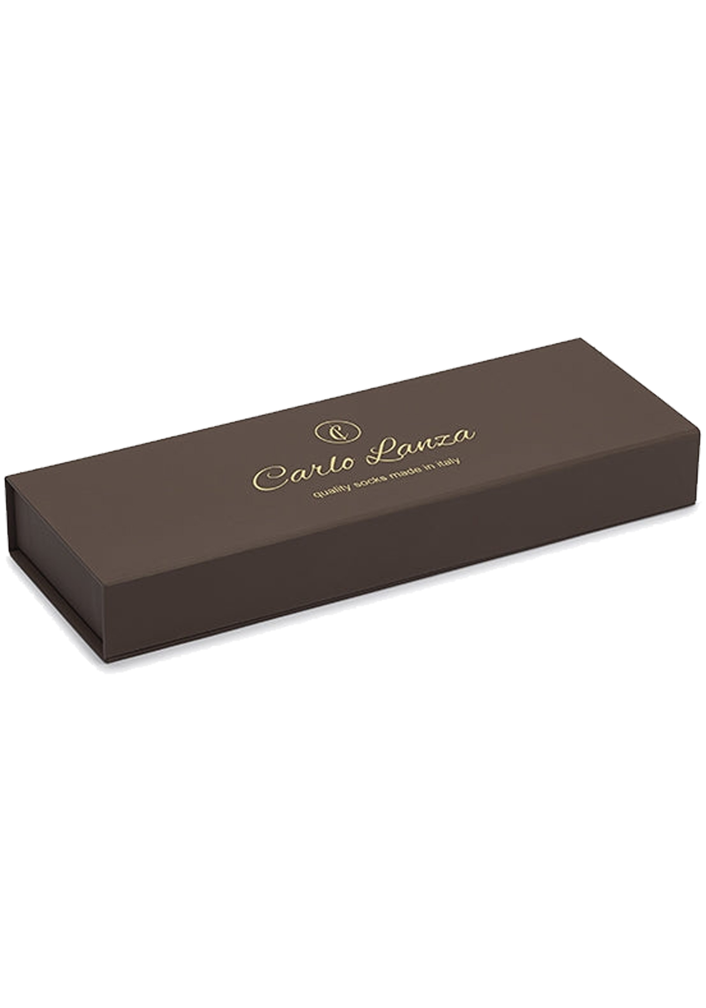 Carlo Lanza geschenkdoos 3 paar sokken, donkerblauw, en blauw met wit dessin