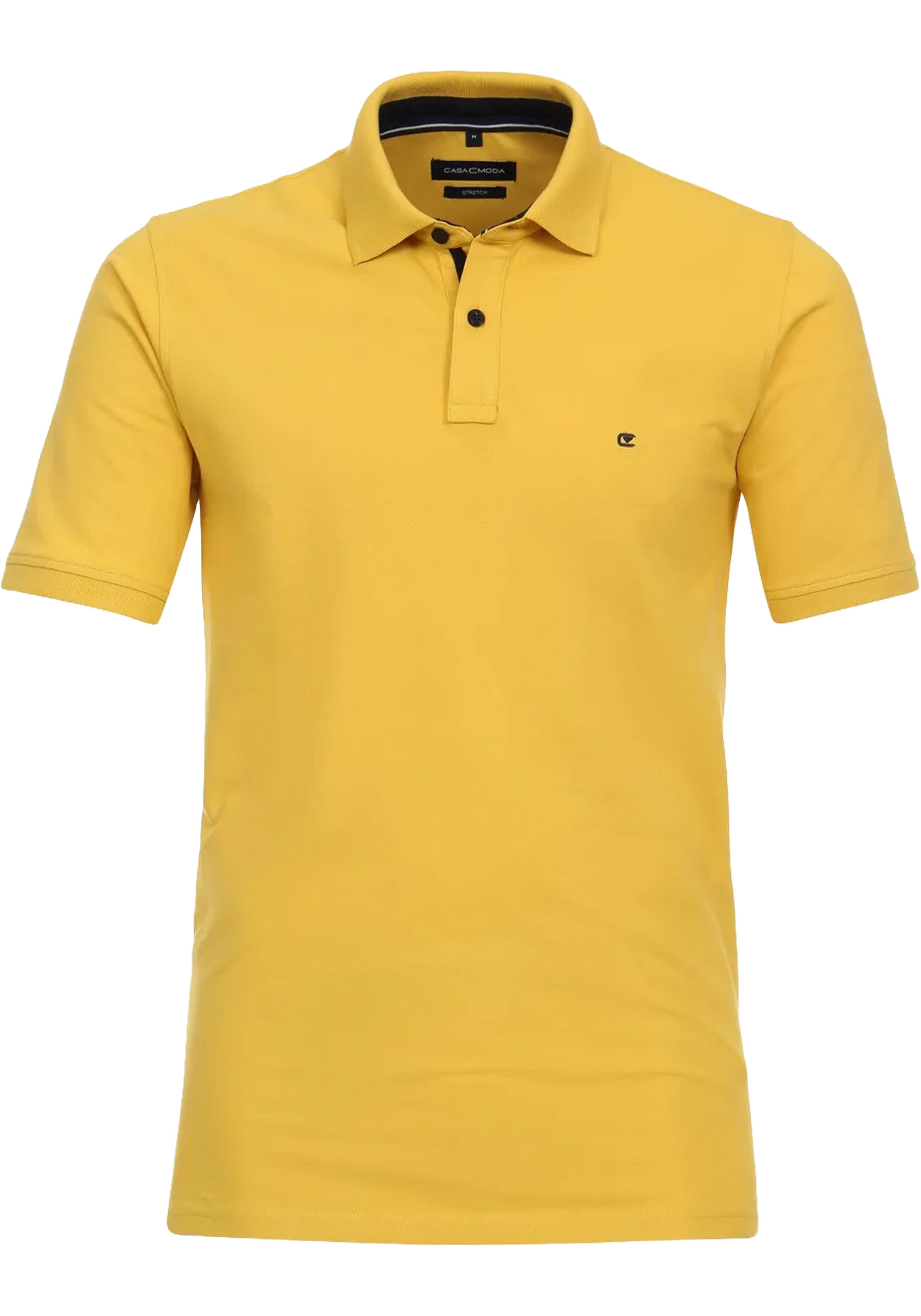 CASA MODA comfort fit heren polo, geel