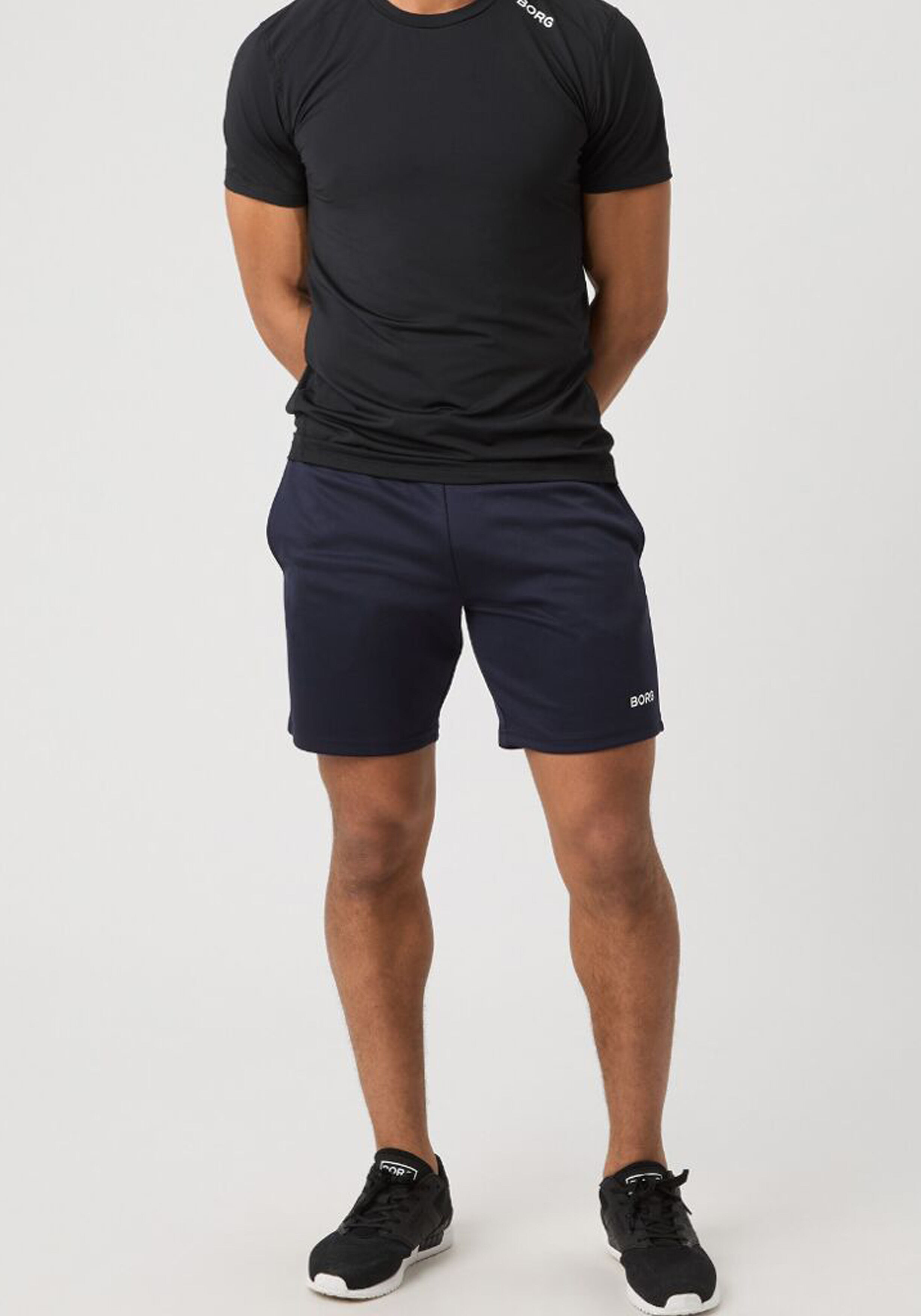 Bjorn Borg Essential Active 8Inch Shorts, heren sportbroek kort, donkerblauw