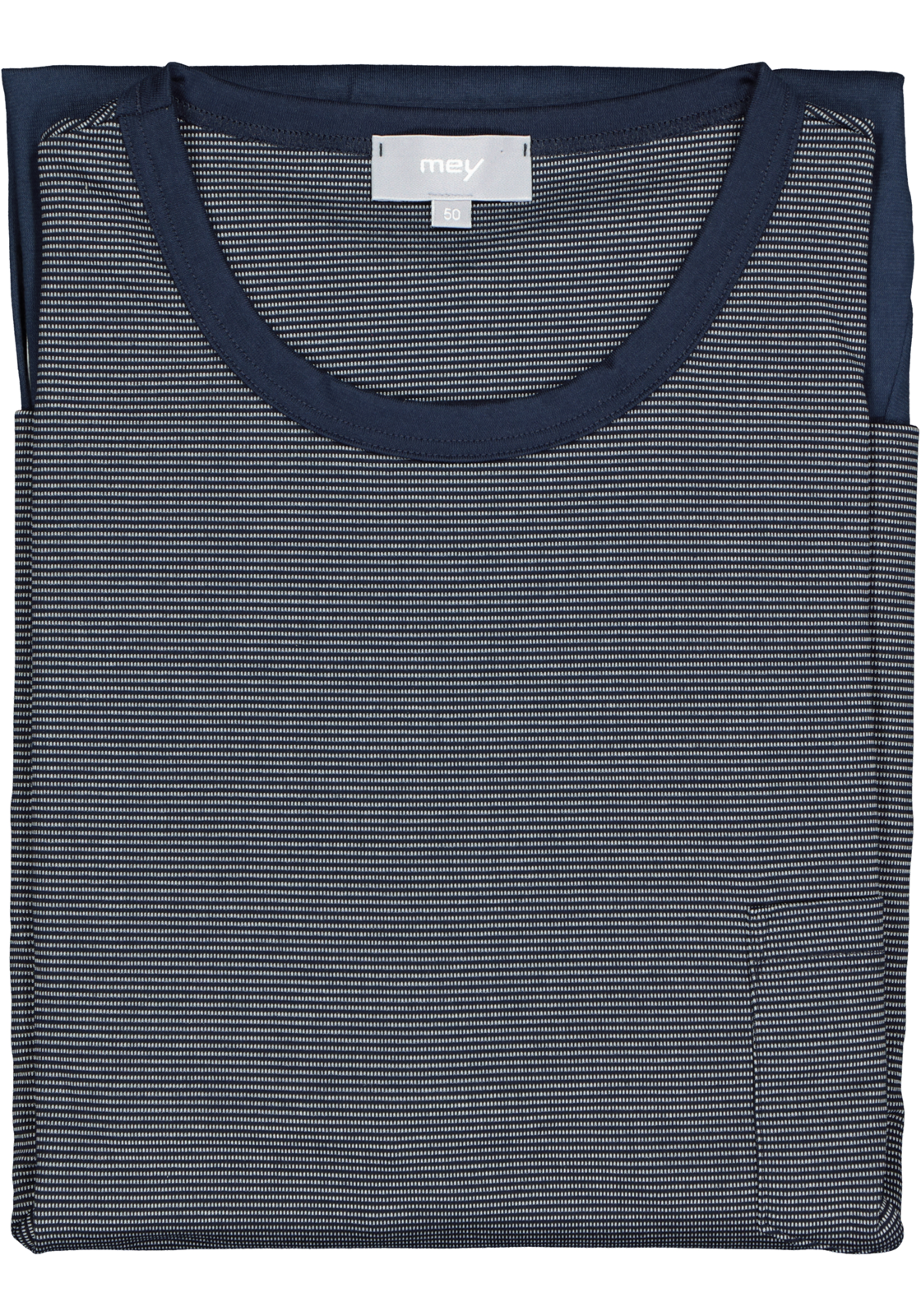 6-4004124531521_mey_pyjama__HR Mey heren pyjama Bennison, blauw heel fijn gestreept