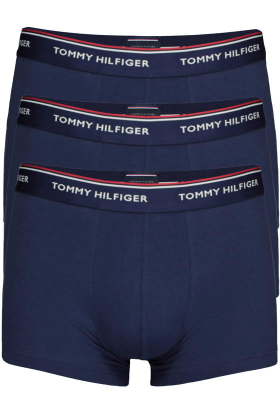 Tommy Hilfiger trunks (3-pack), heren boxers normale lengte, blauw Tommy Hilfiger trunks (3-pack), heren boxers normale lengte, blauw