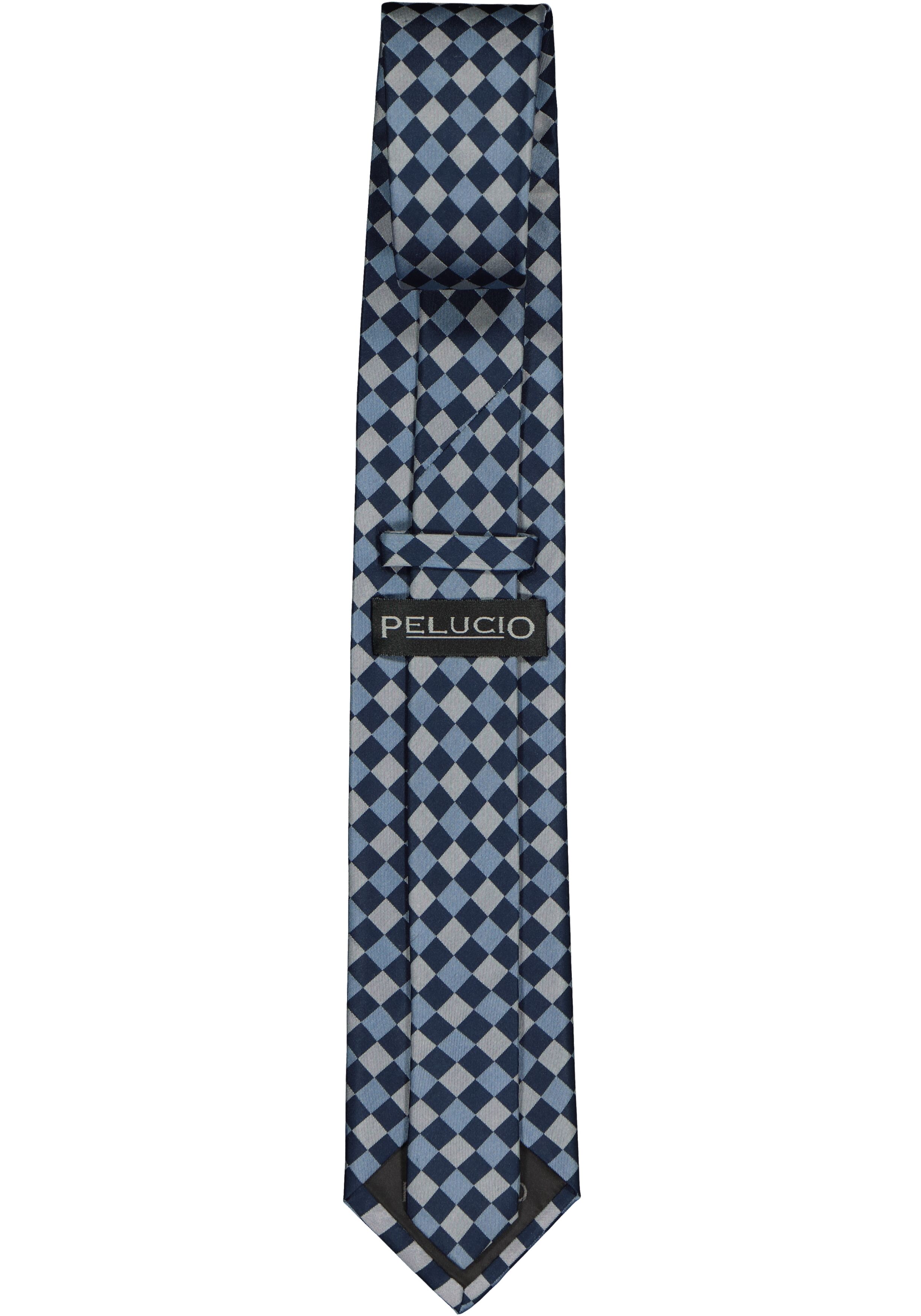 Pelucio stropdas, blauw geruit