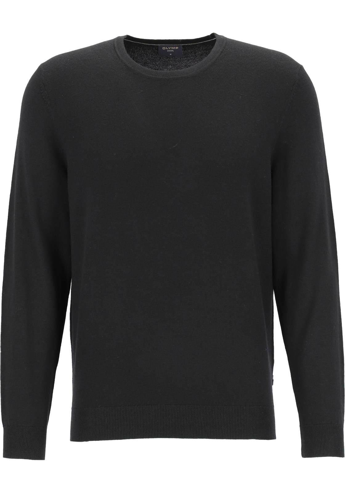 OLYMP modern fit trui wol, O-hals, zwart OLYMP modern fit trui wol, O-hals, zwart