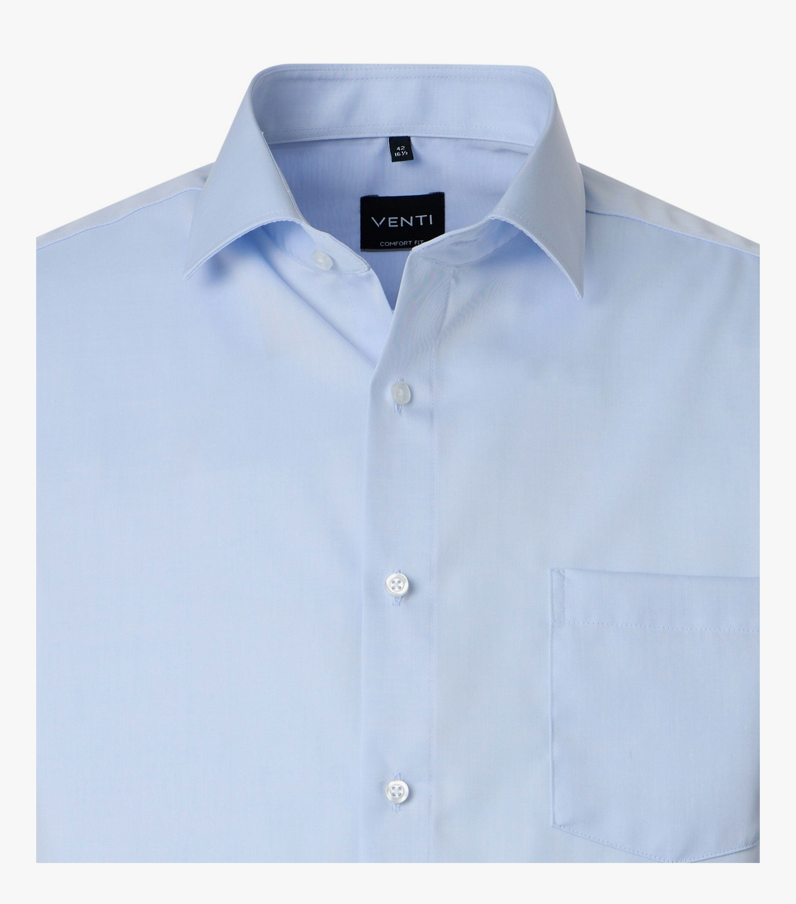 VENTI CASA MODA comfort fit overhemd, korte mouw, structuur, donkerblauw