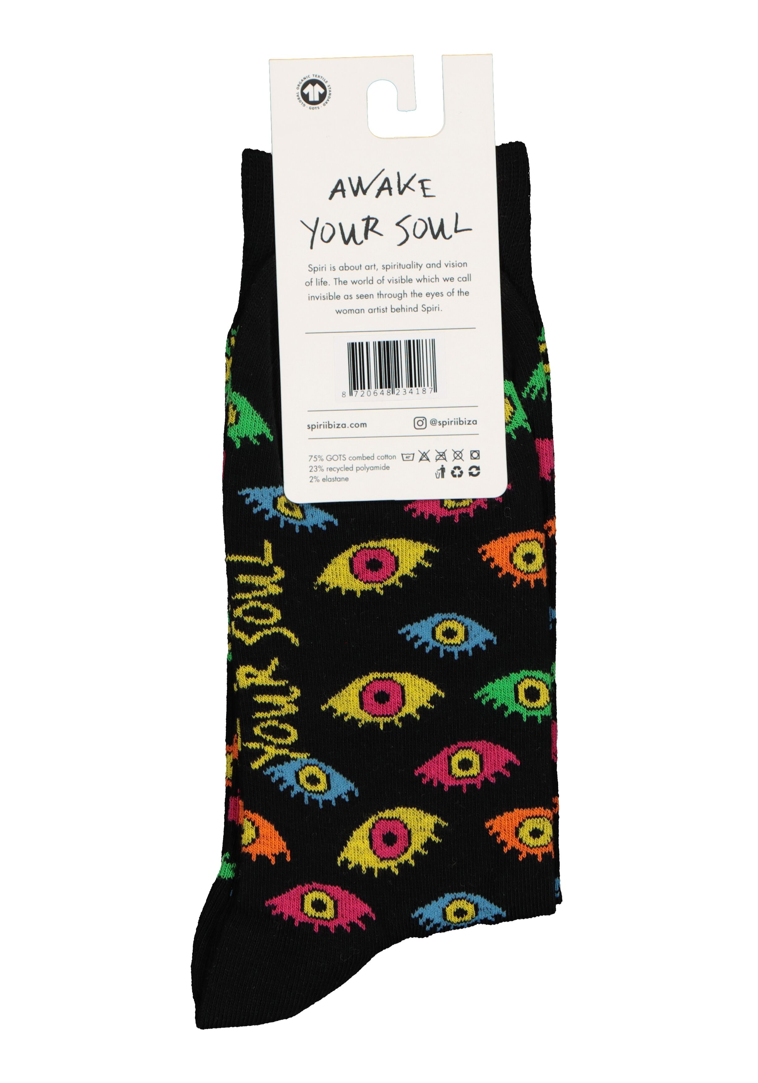 Spiri Socks Night Movie, unisex sokken, zwart