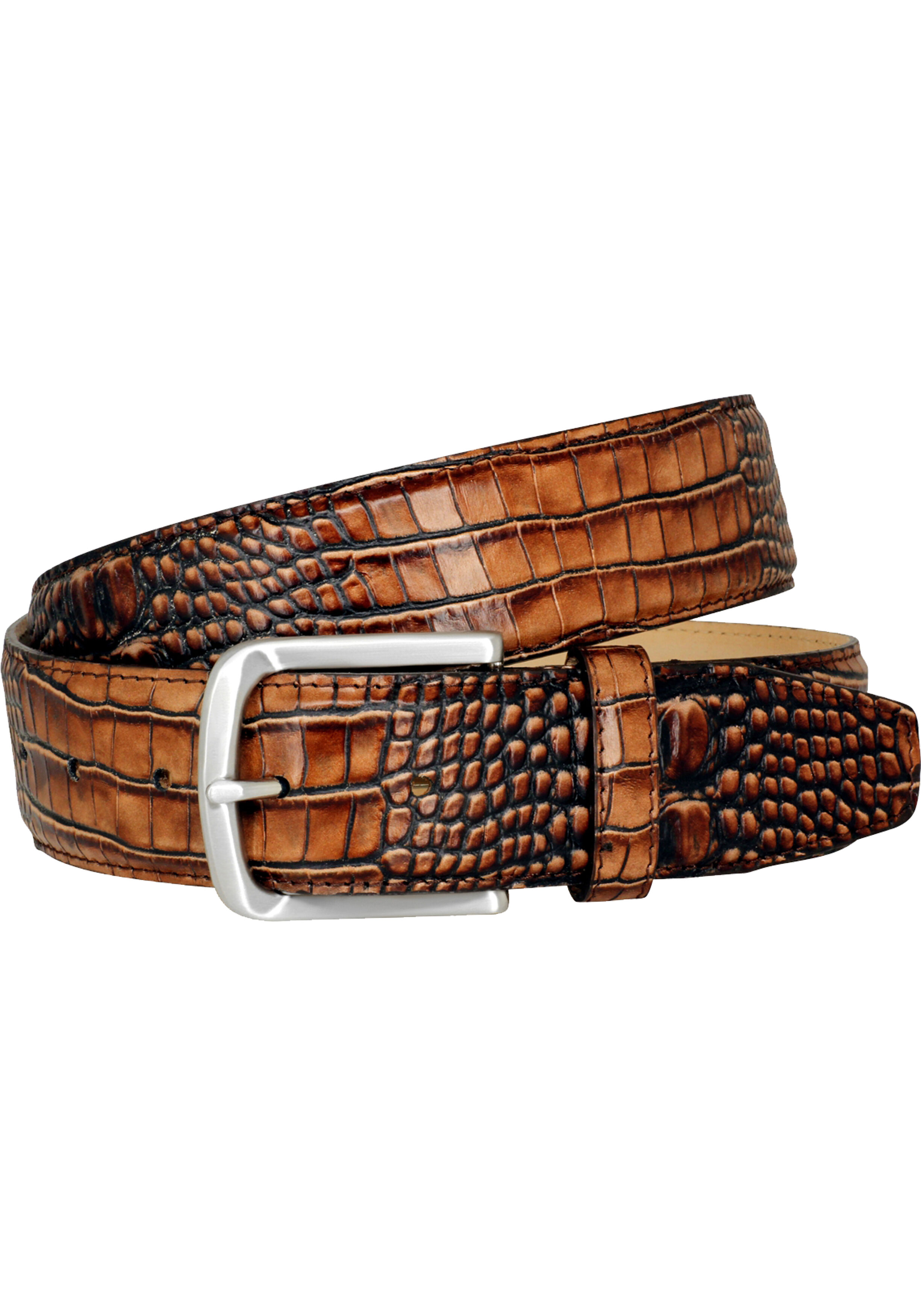 LINDENMANN leren heren riem, bruin