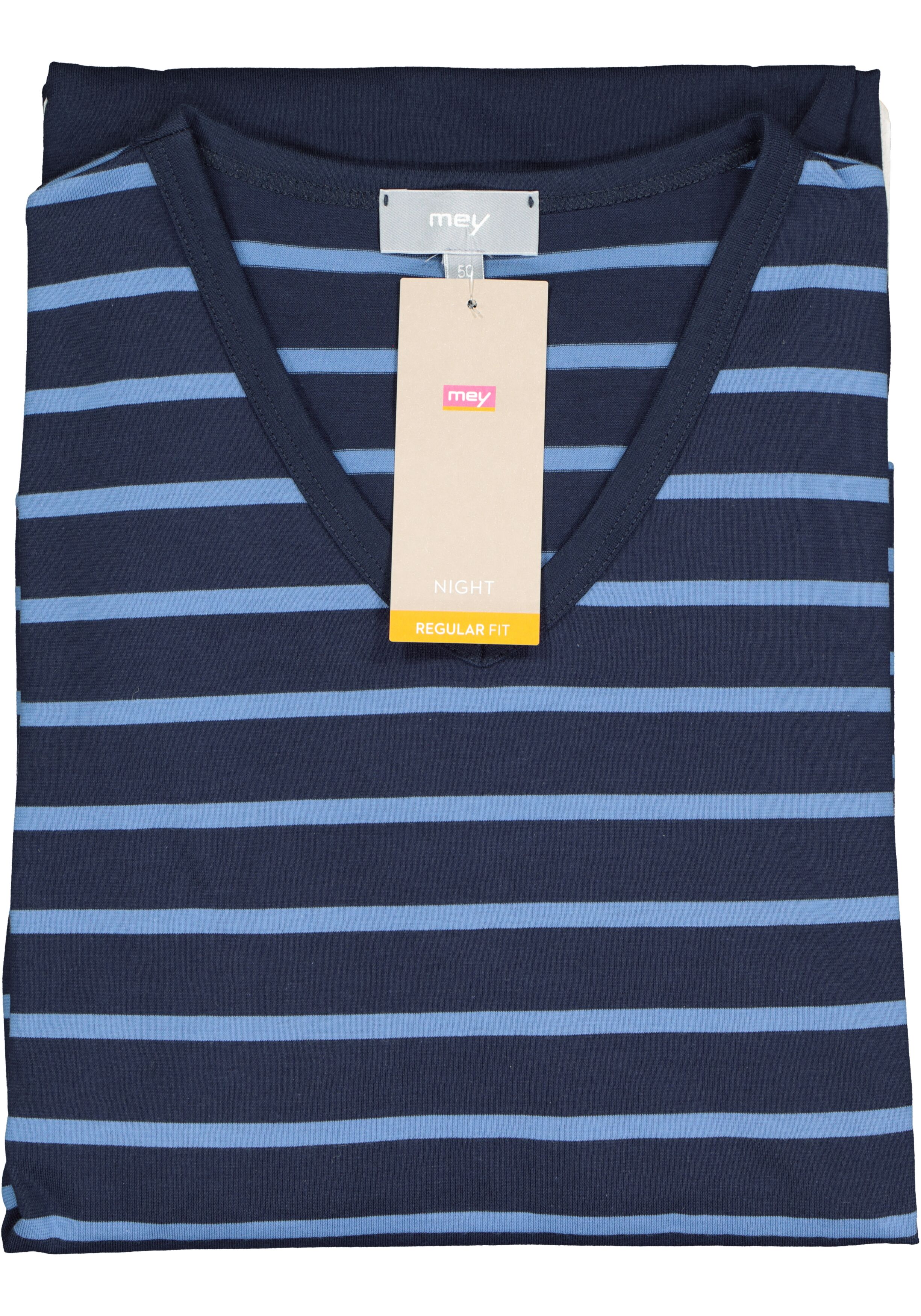 Mey heren pyjama Stratford, blauw gestreept