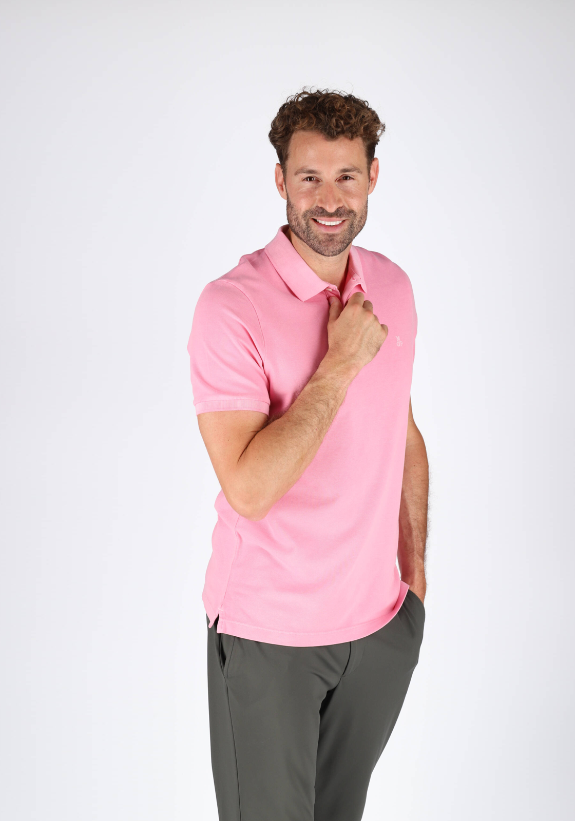 04-7325867901134-hemdvoorhem-Shoot_Auke_900138_mixed_brands-tm_juni_2028-marc_o_polo-basis-M22249653190-643_HR Marc O'Polo shaped fit polo, heren poloshirt, roze