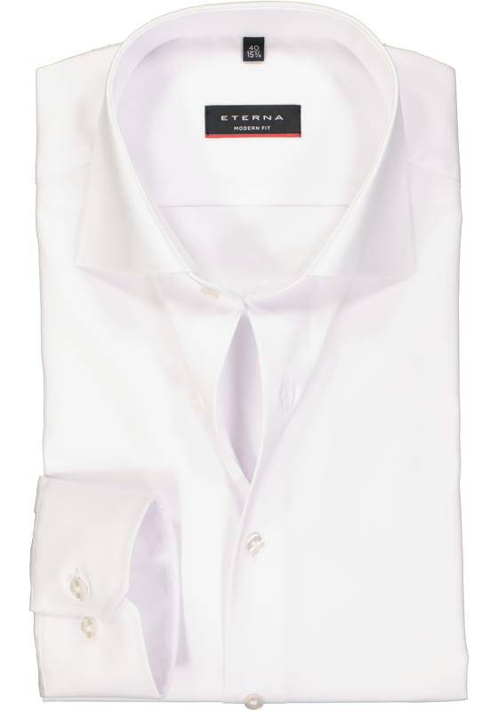ETERNA modern fit overhemd, niet doorschijnend twill heren overhemd, wit ETERNA modern fit overhemd, niet doorschijnend twill heren overhemd, wit