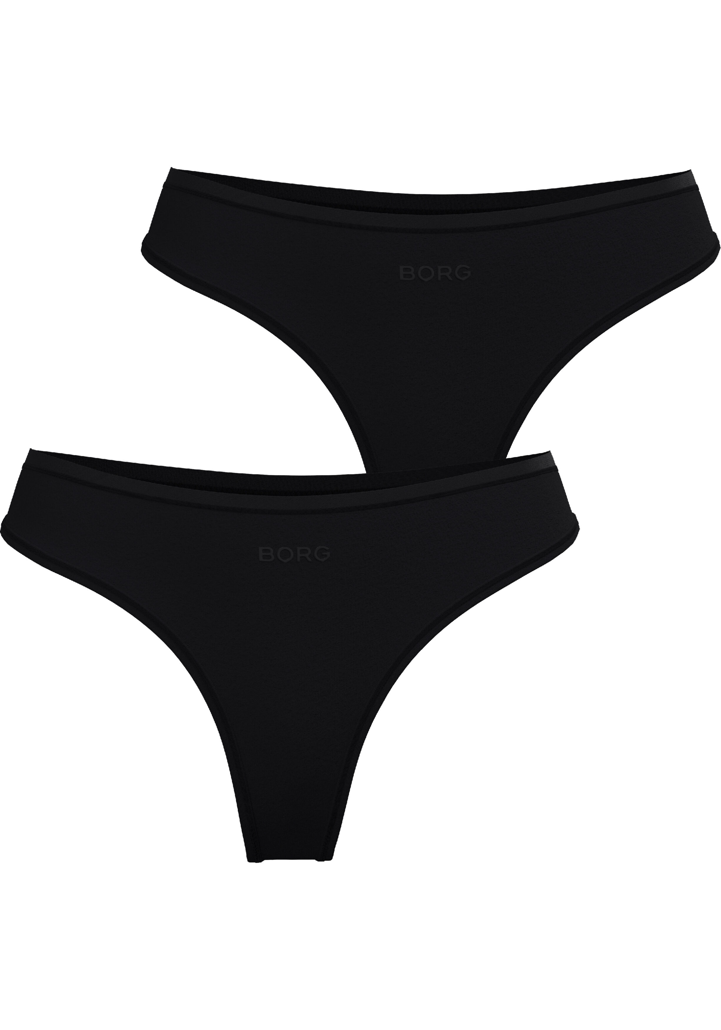 Bjorn Borg dames Soft Touch thong, string (2-pack), zwart, zwart