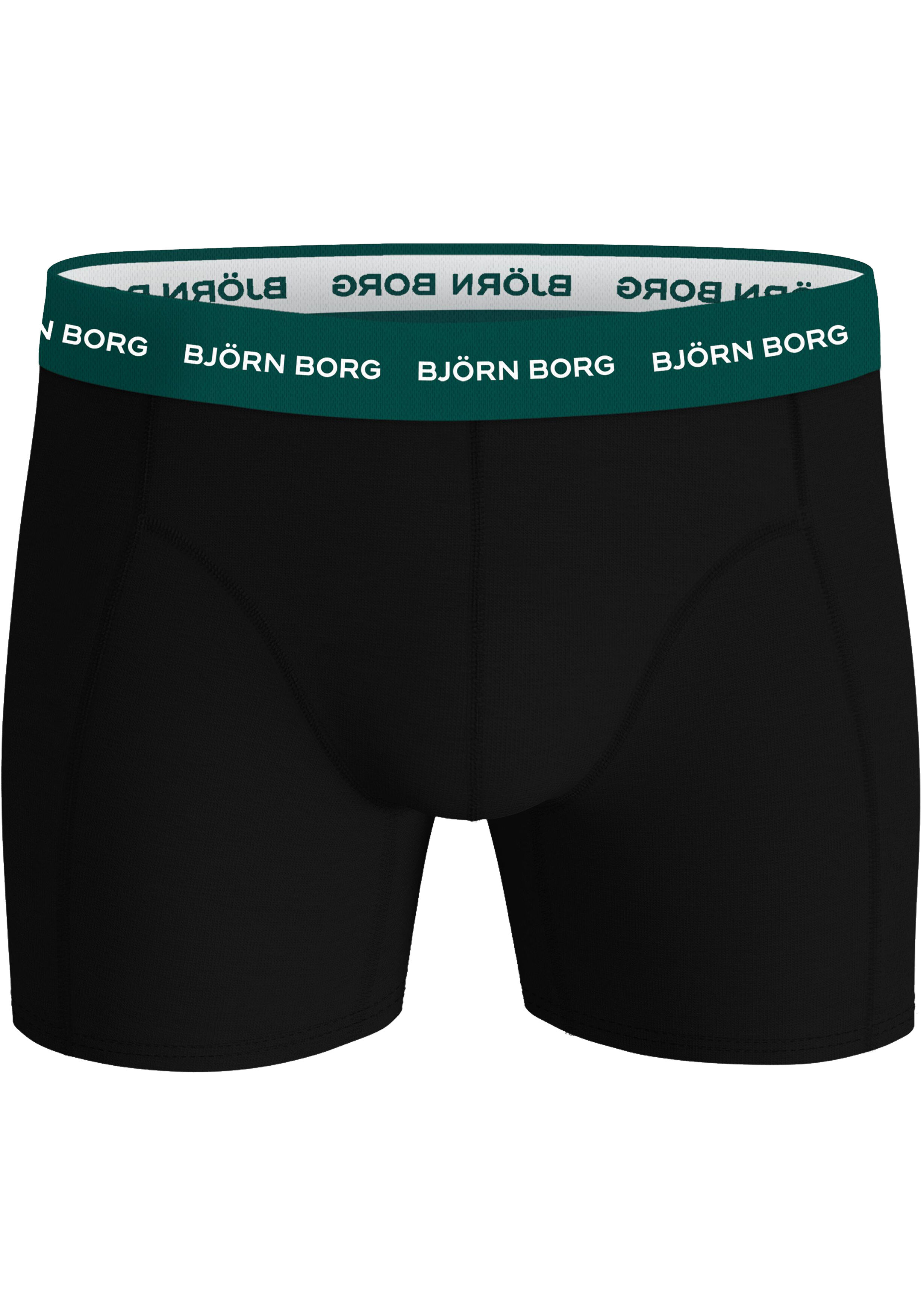 Bjorn Borg Cotton Stretch boxers, heren boxers normale lengte (3-pack), zwart, zwart, zwart