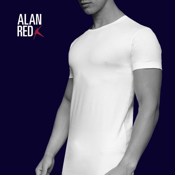 ALAN RED T-shirts Ottawa (2-pack), O-hals stretch, zwart 