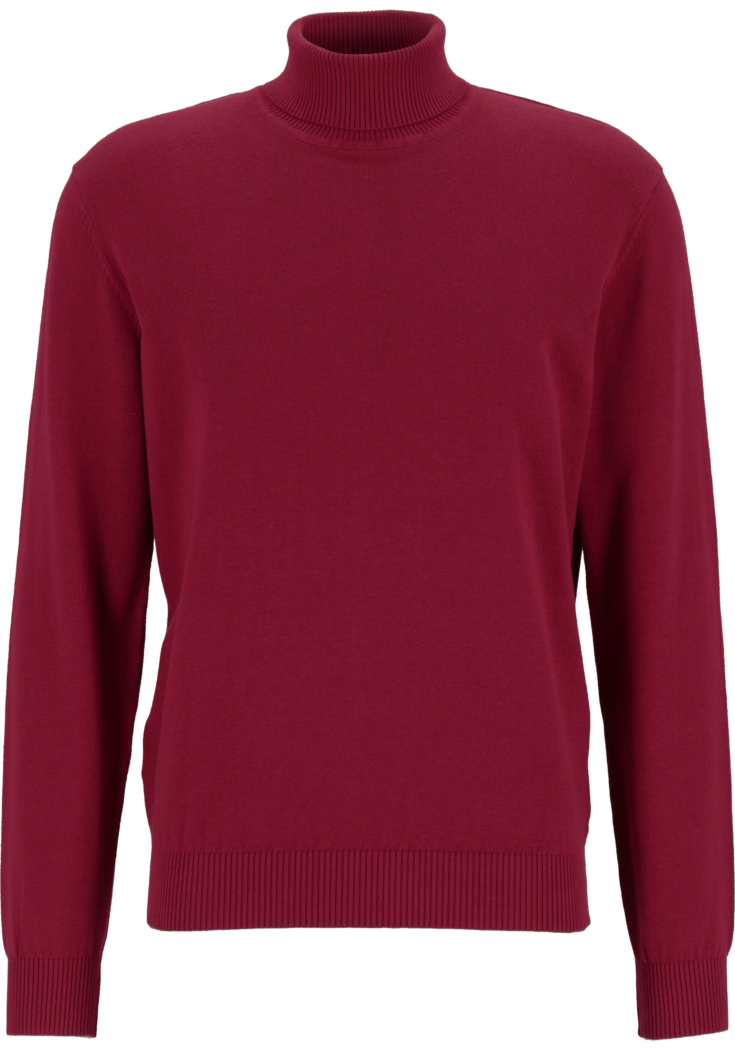 Redmond heren coltrui katoen, bordeaux rood
