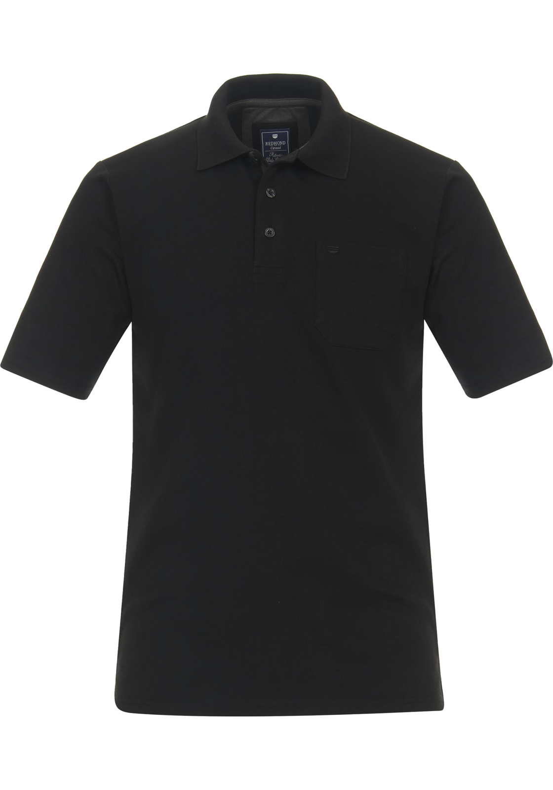 Redmond regular fit heren polo, jersey, zwart Redmond regular fit heren polo, jersey, zwart