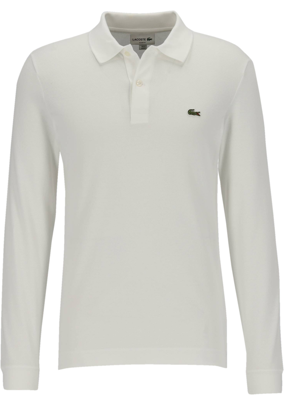 Lacoste Slim Fit polo lange mouw, wit Lacoste Slim Fit polo lange mouw, wit
