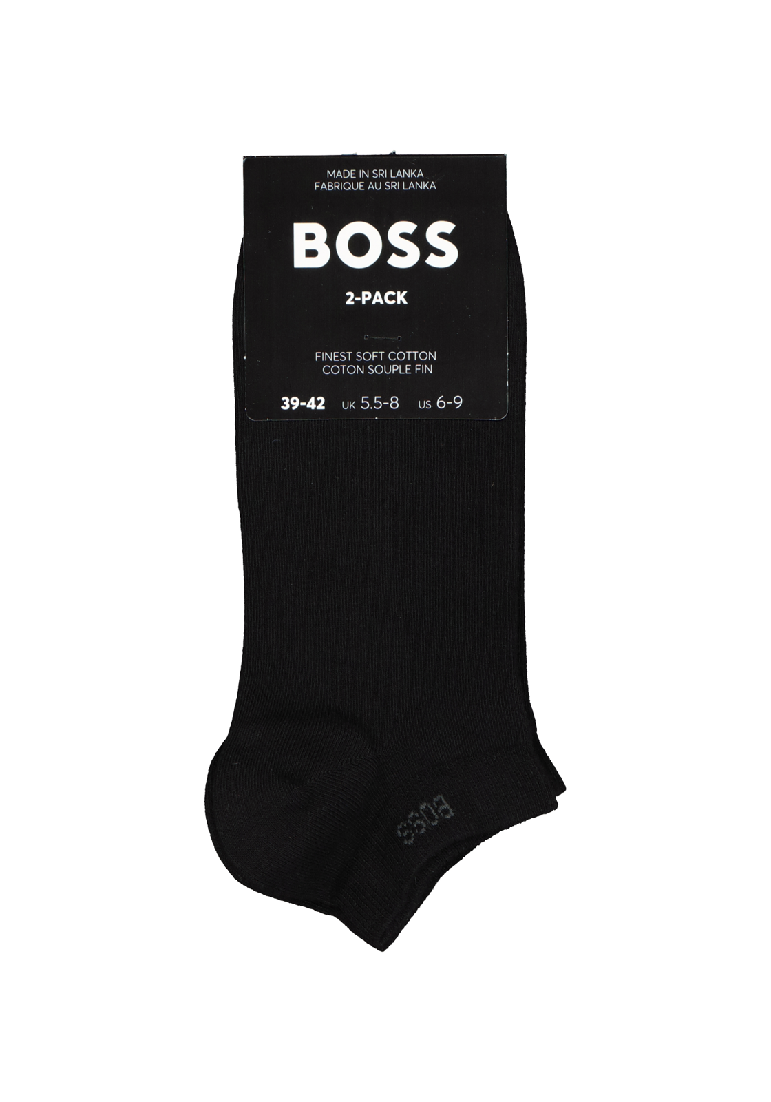 3-4043861441991_hugo_boss_sokken_2p_HR BOSS enkelsokken (2-pack), heren sneaker sokken katoen, zwart