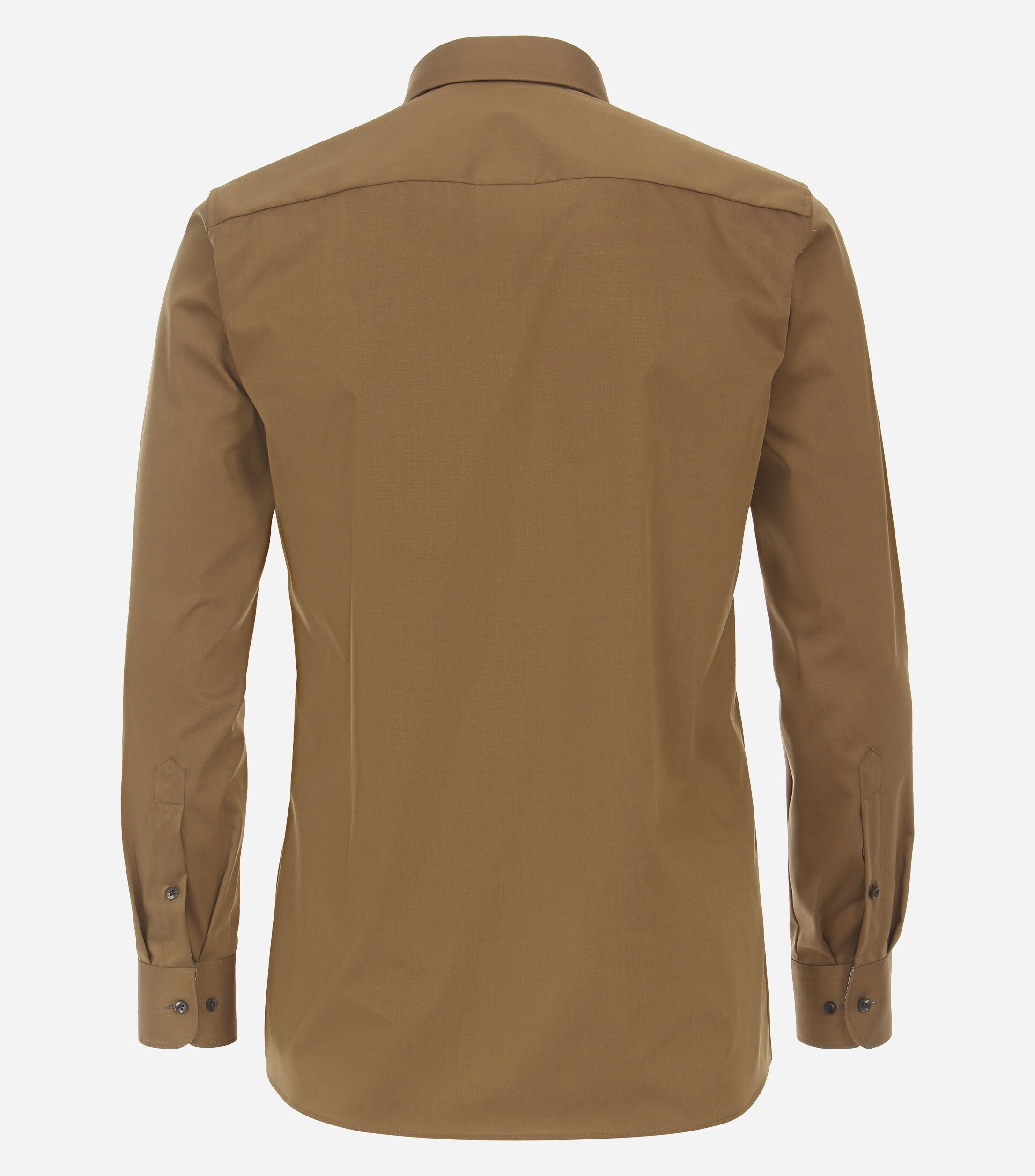 CASA MODA modern fit overhemd, popeline, bruin
