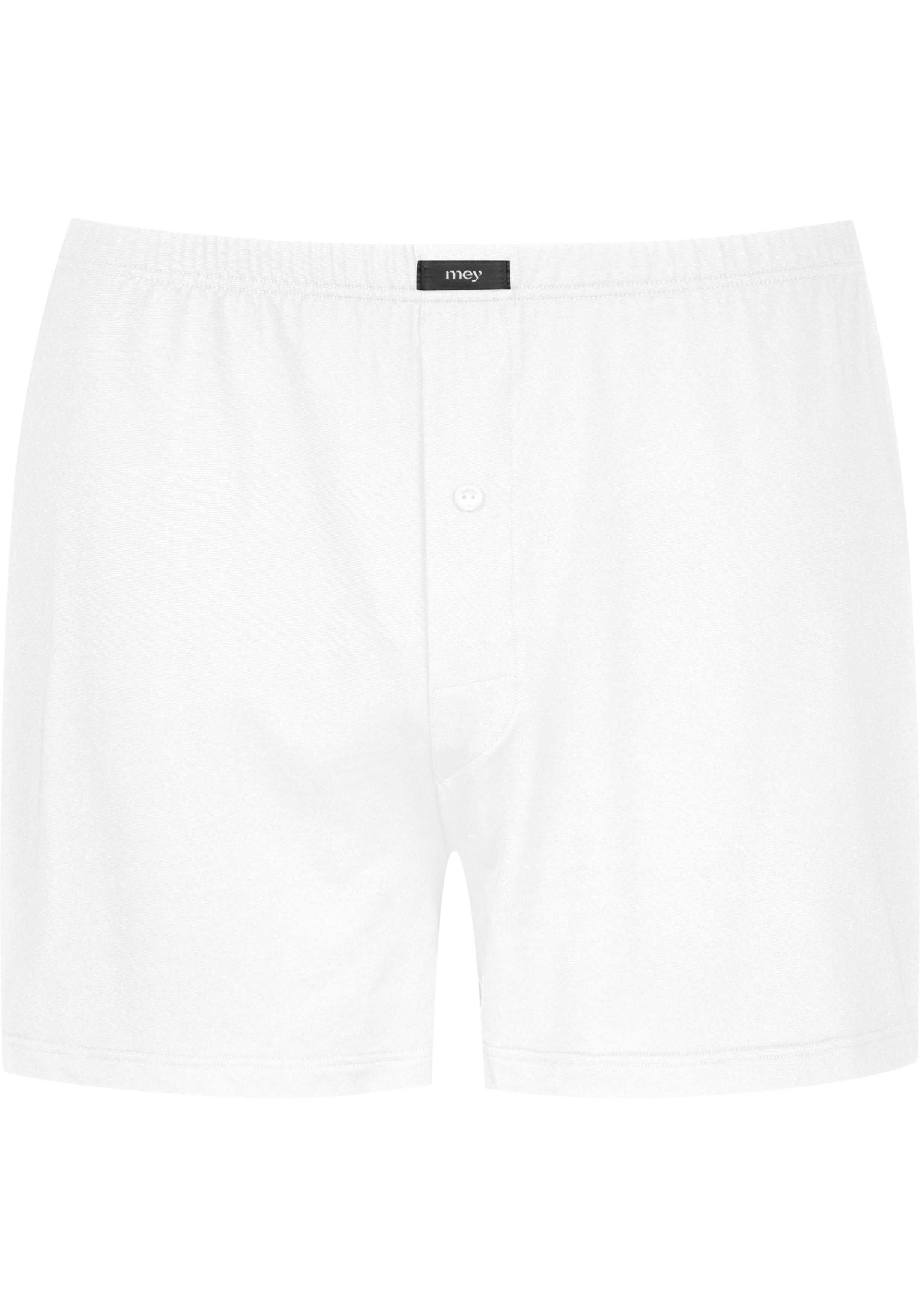 Mey heren boxer short Dry Cotton, boxershort wijd normale lengte met gulp, wit