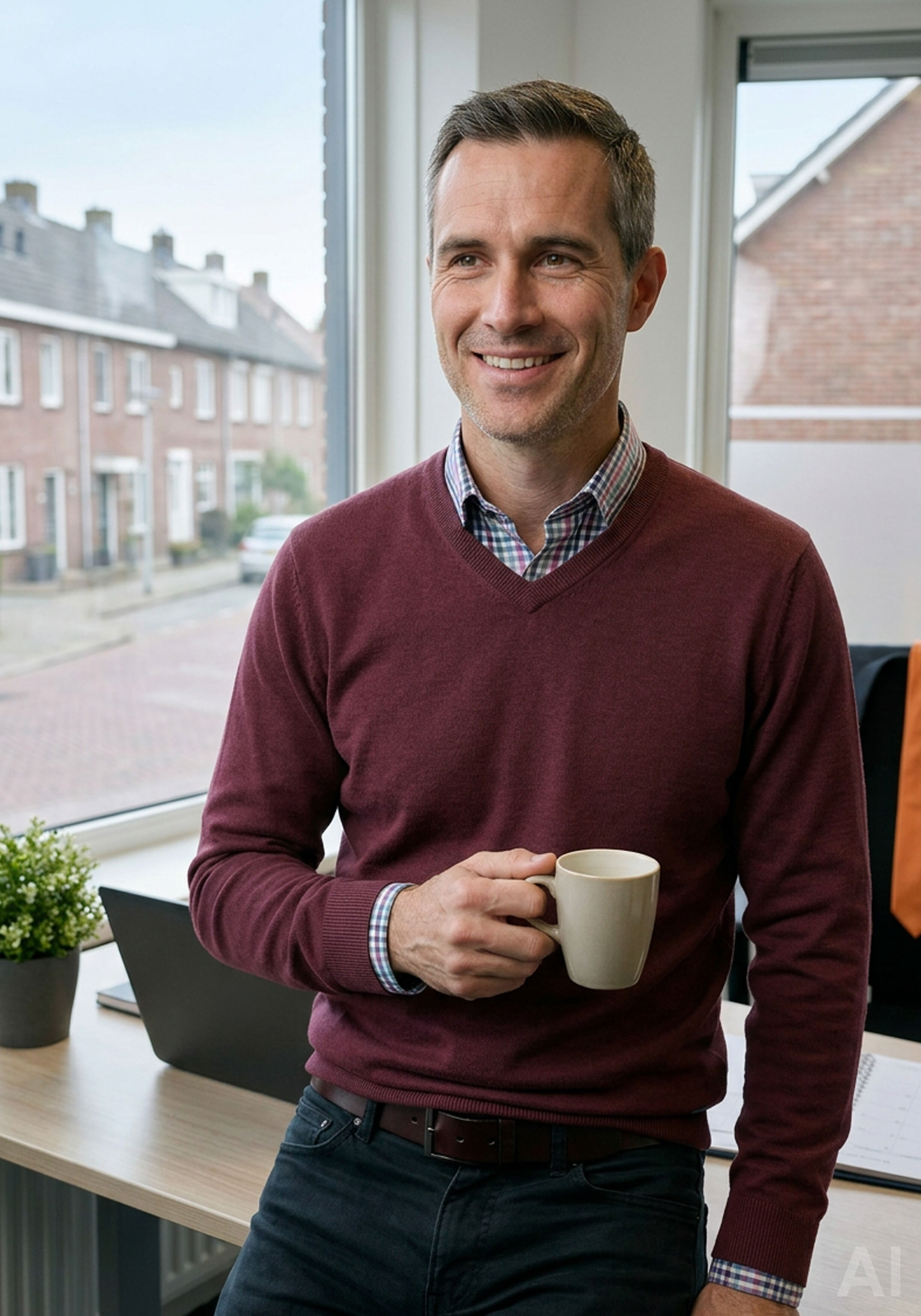 De ruit is terug in de herenmode, Shop de look: MARVELIS heren set in met geruit shirt en trui