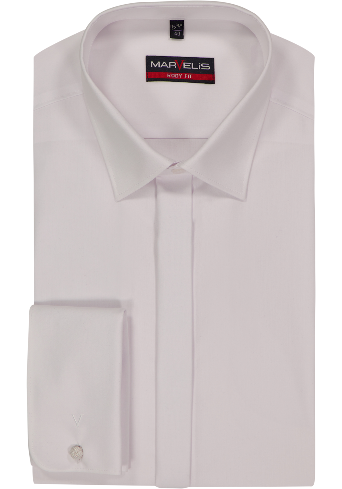 MARVELIS body fit smoking overhemd, popeline, wit MARVELIS body fit smoking overhemd, popeline, wit