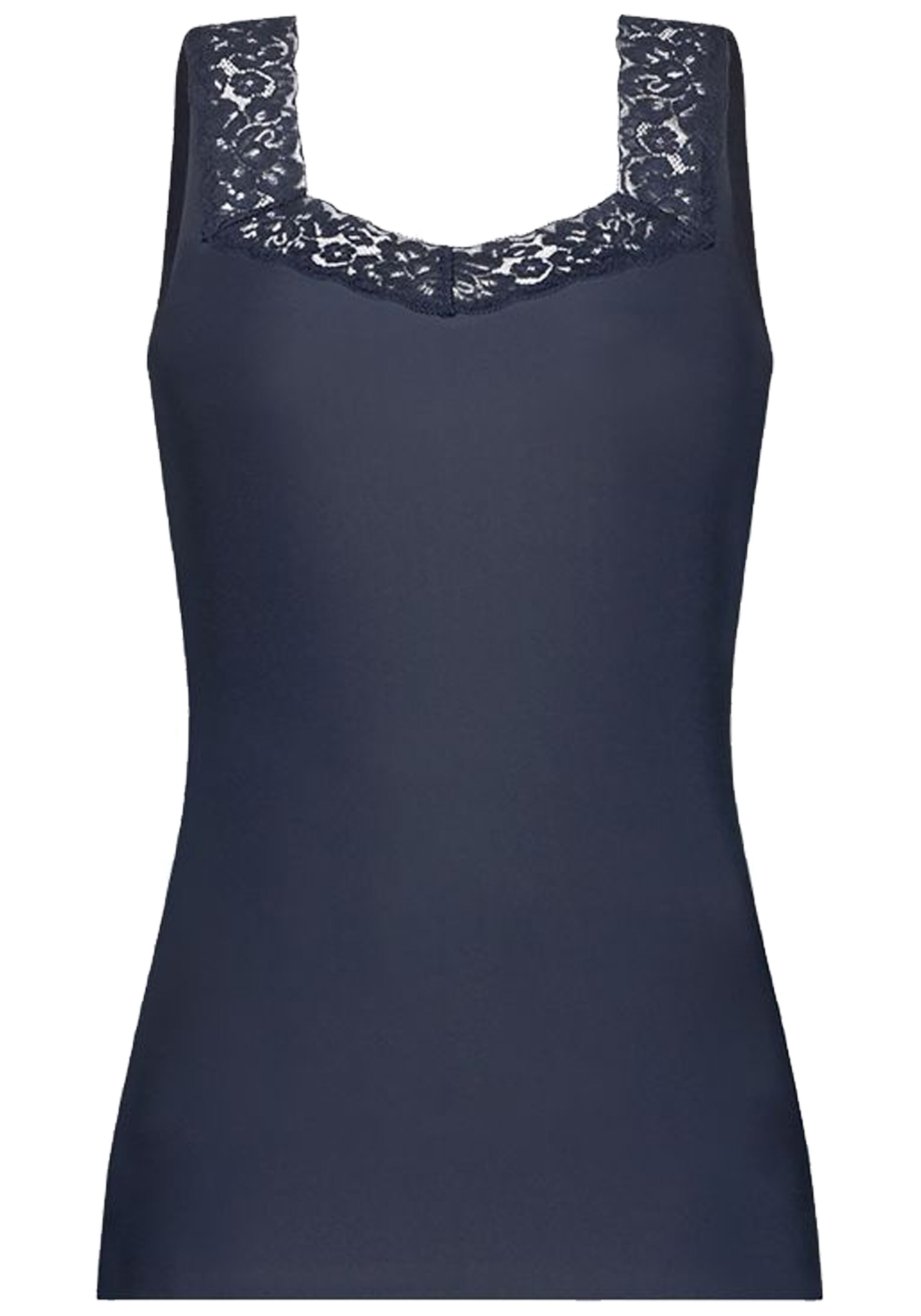 TEN CATE Secrets Lace women singlet met kant (1-pack), dames singlet, donker marine