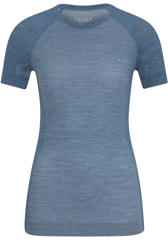 FALKE dames T-shirt Wool-Tech Light, thermoshirt, blauw (capitain) FALKE dames T-shirt Wool-Tech Light, thermoshirt, blauw (capitain)