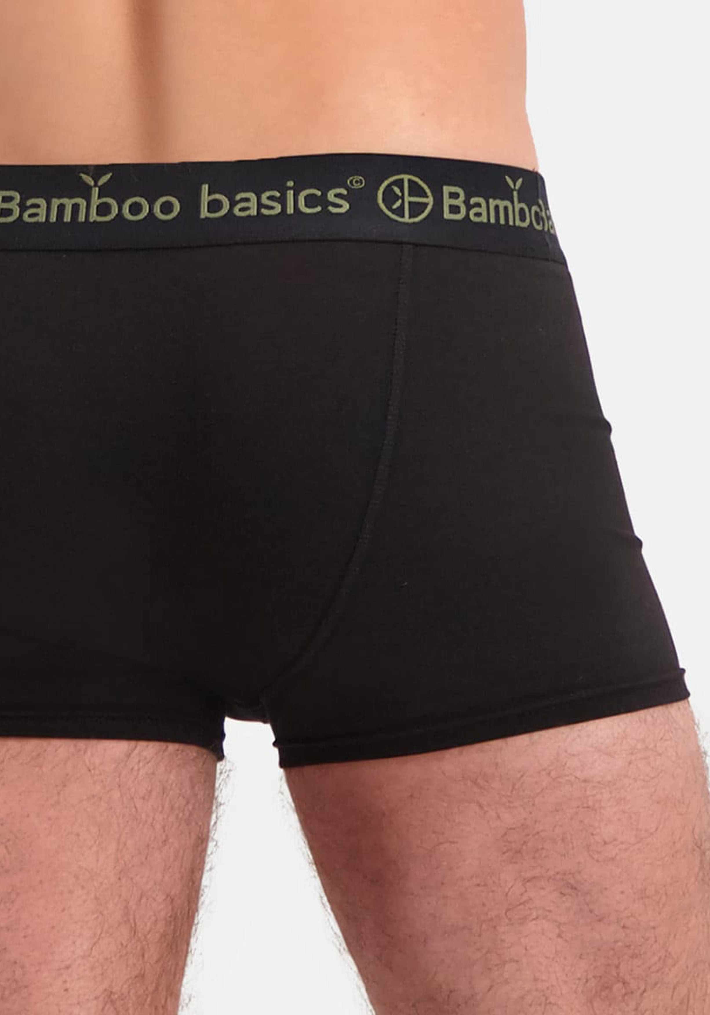Bamboo Basics Liam trunk boxershorts (7-pack), heren korte boxershort, zwart