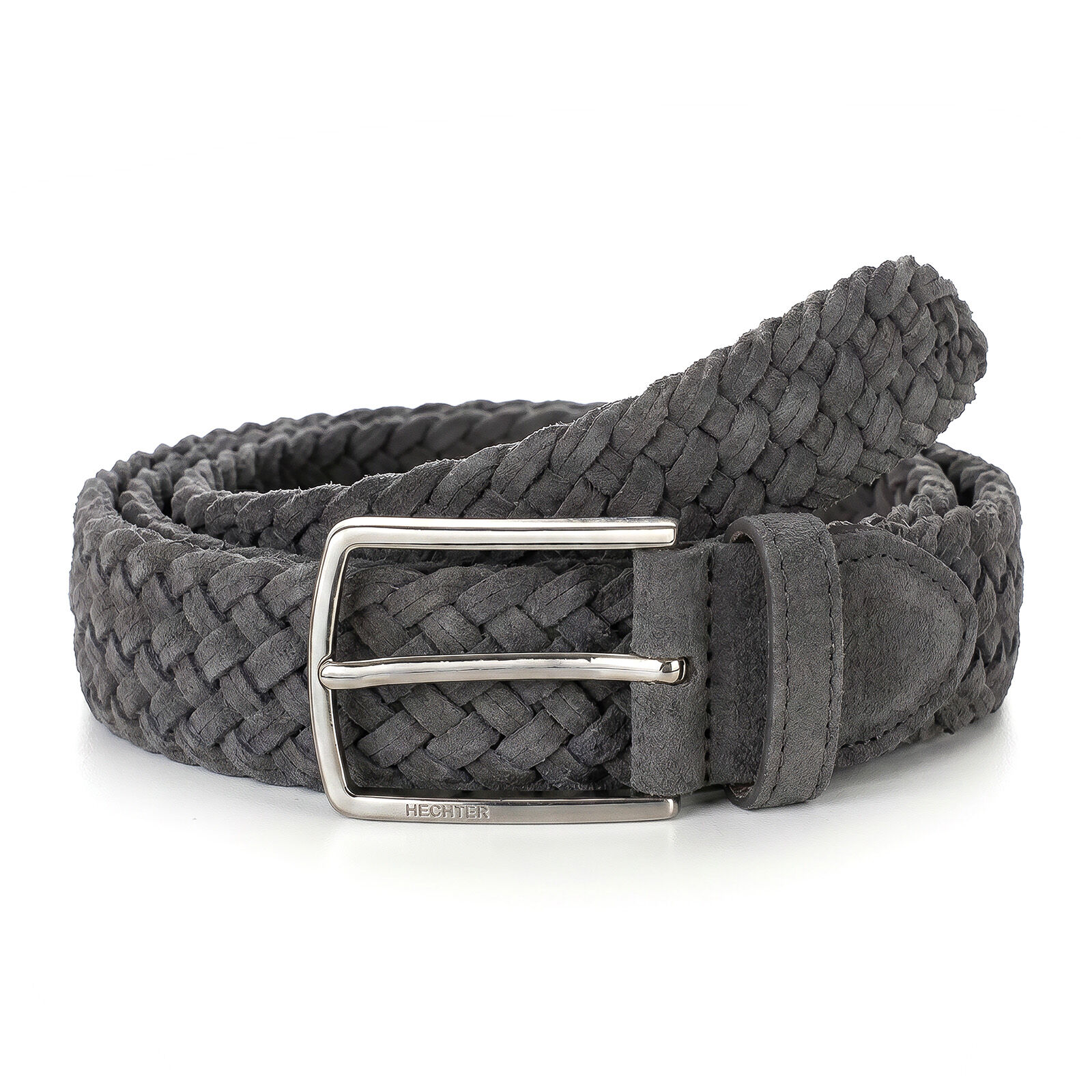 HECHTER leren heren riem, grijs