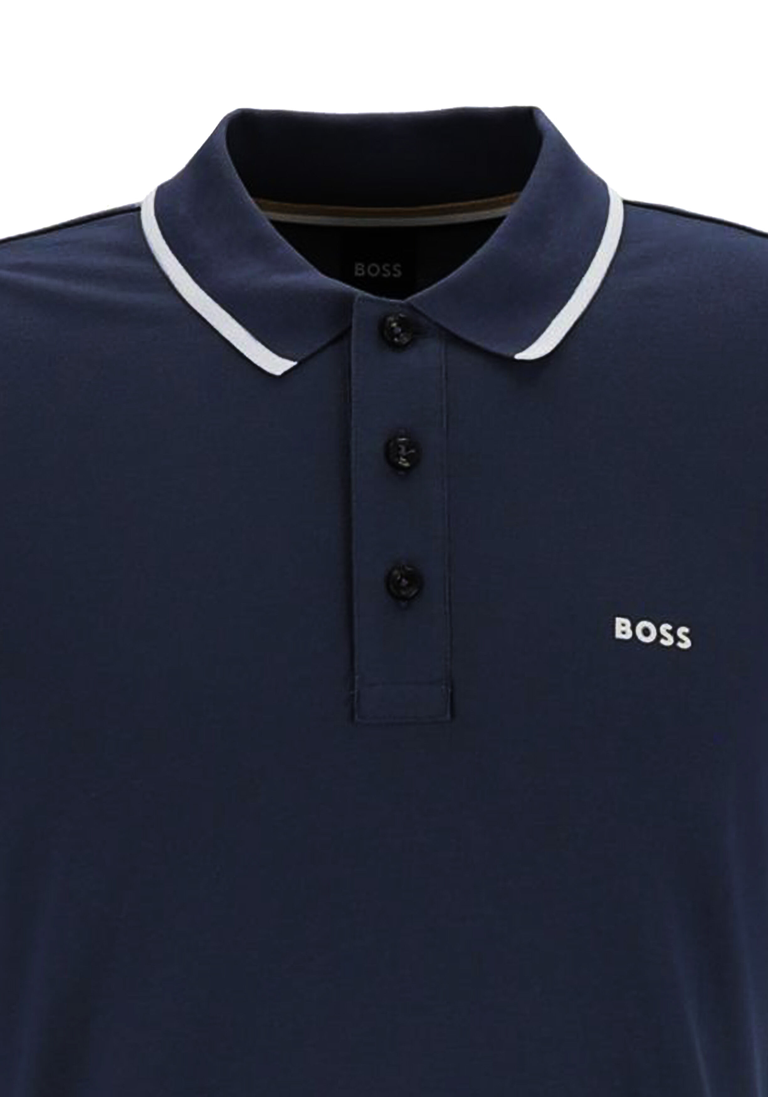 BOSS Parlay regular fit polo, pique, donkerblauw