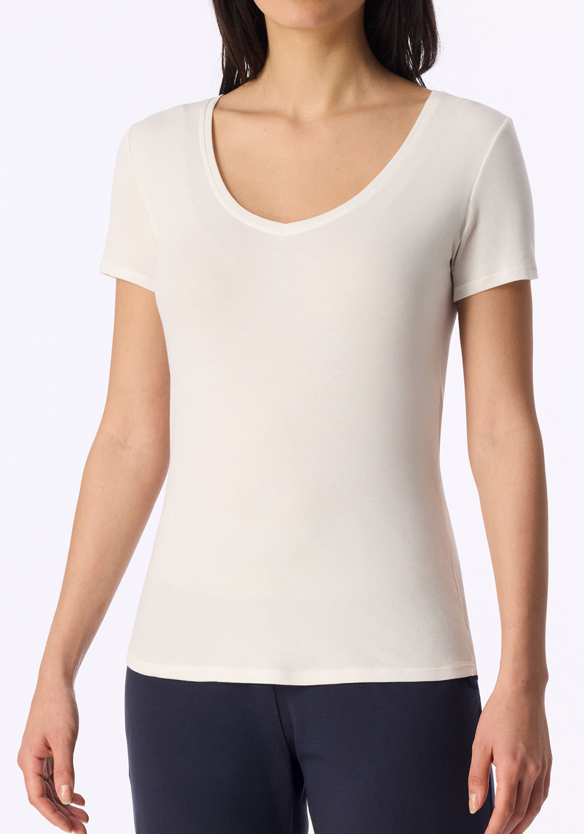 SCHIESSER Naturschonheit T-shirt (1-pack), dames shirt korte mouwen champagne