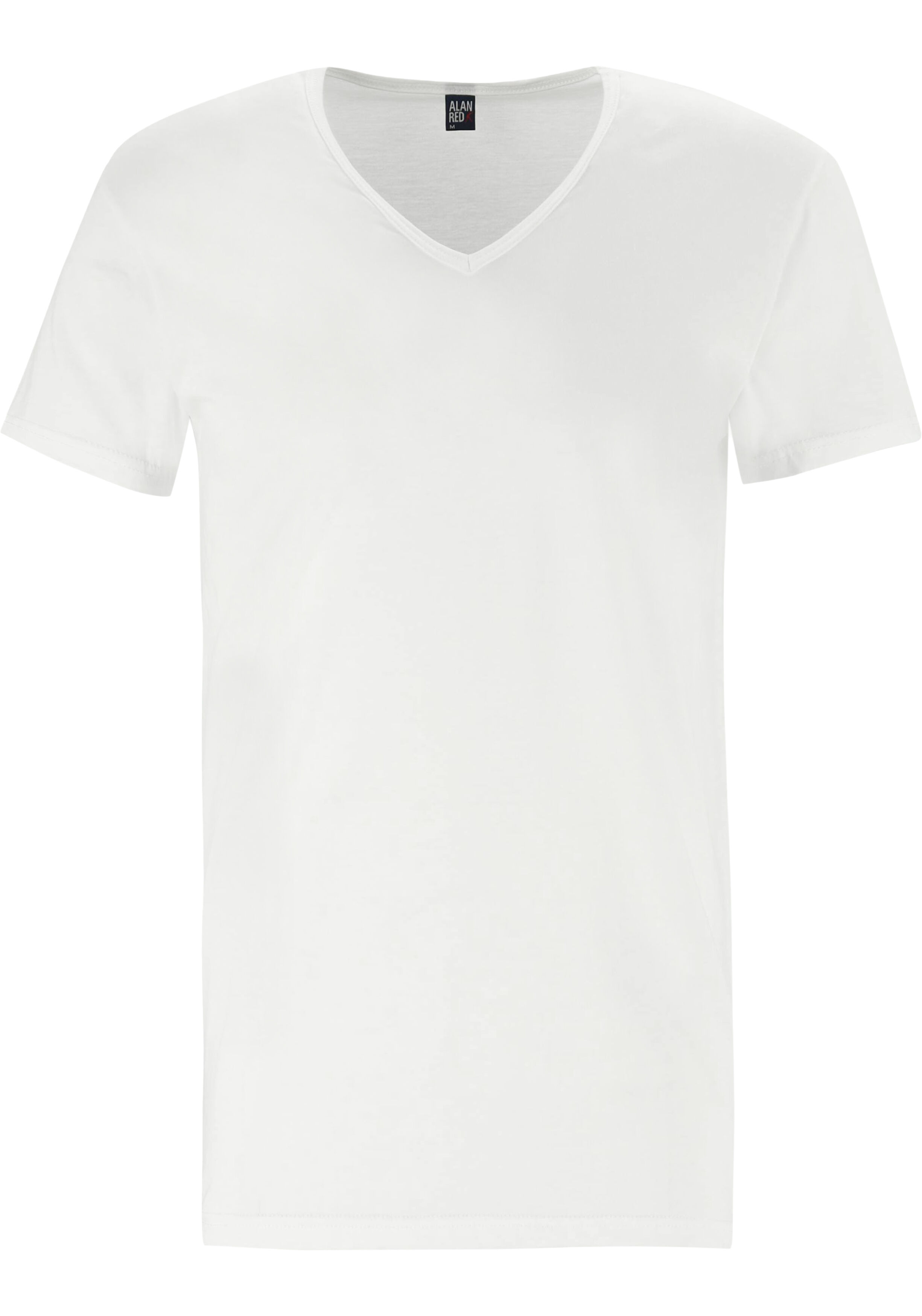 ALAN RED T-shirts Dean (2-pack), diepe V-hals, wit 